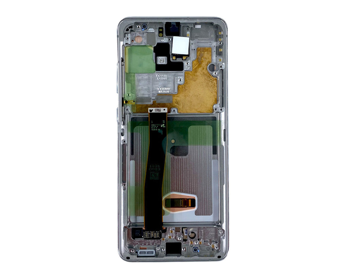 Samsung Galaxy S20 Ultra G988B شاشة وديجيتيزر مع إطار أبيض سحابي (Cloud White) - حزمة خدمة
