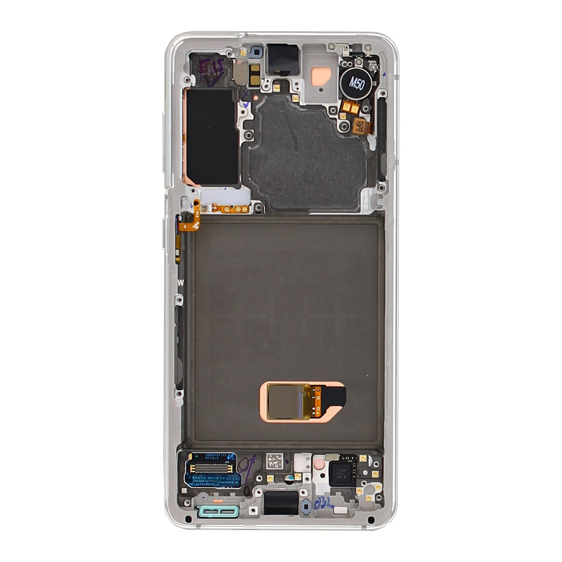 Samsung Galaxy S21 5G G991B Display And Digitizer With Frame Phantom White Service Pack