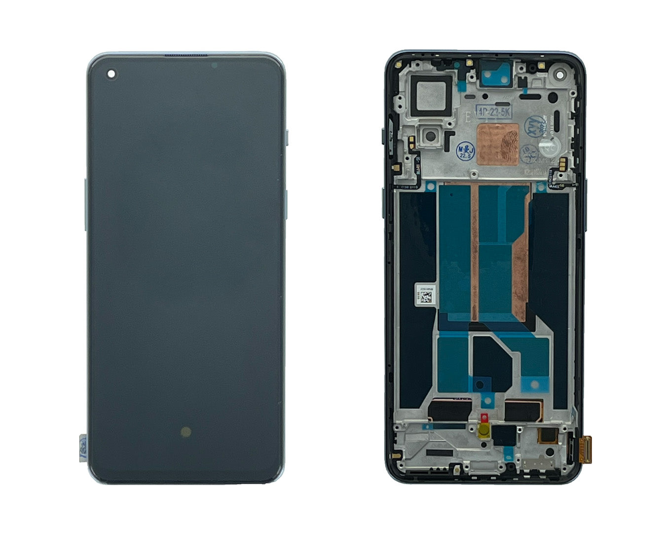 OnePlus Nord 2 Ecrã e Digitalizador Com Moldura Cinzento Sierra OEM