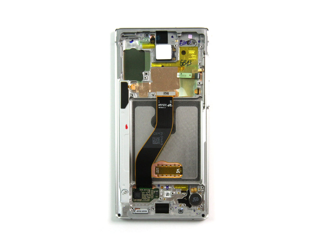شاشة وديجتايزر سامسونج جالكسي نوت 10 N970F مع إطار Aura White (حزمة خدمة)