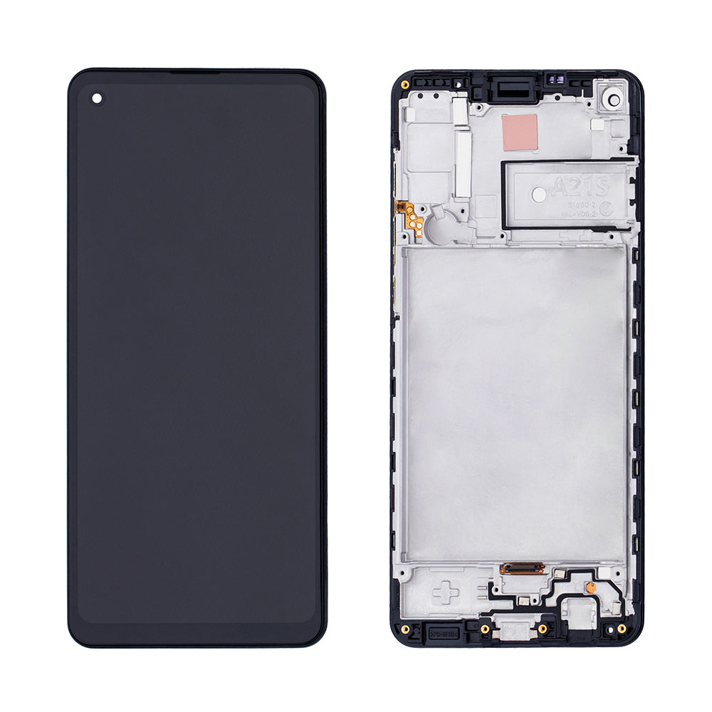 Samsung Galaxy A21s A217F Ecrã e Digitalizador Com Aro Preto Service Pack