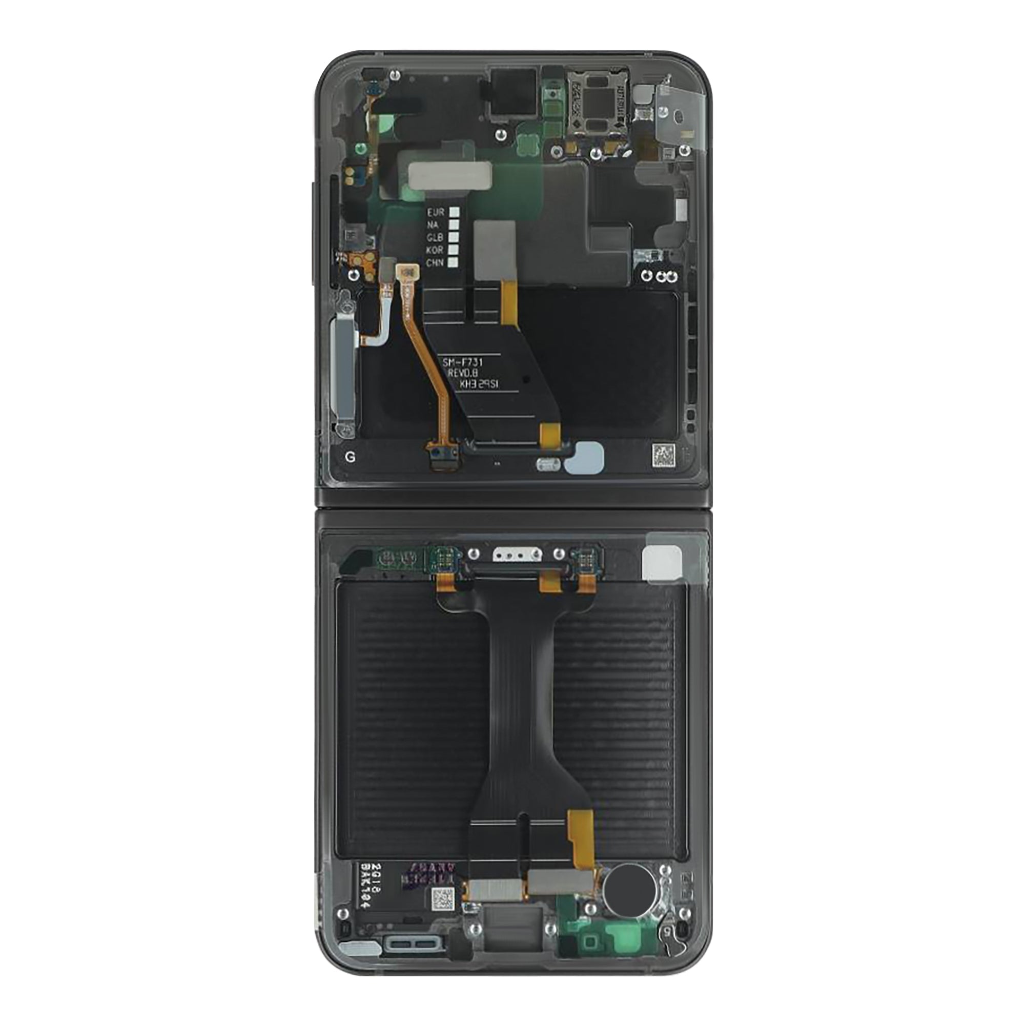 Samsung Galaxy Z Flip5 F731B Main Display And Digitizer With Frame Blue Service Pack