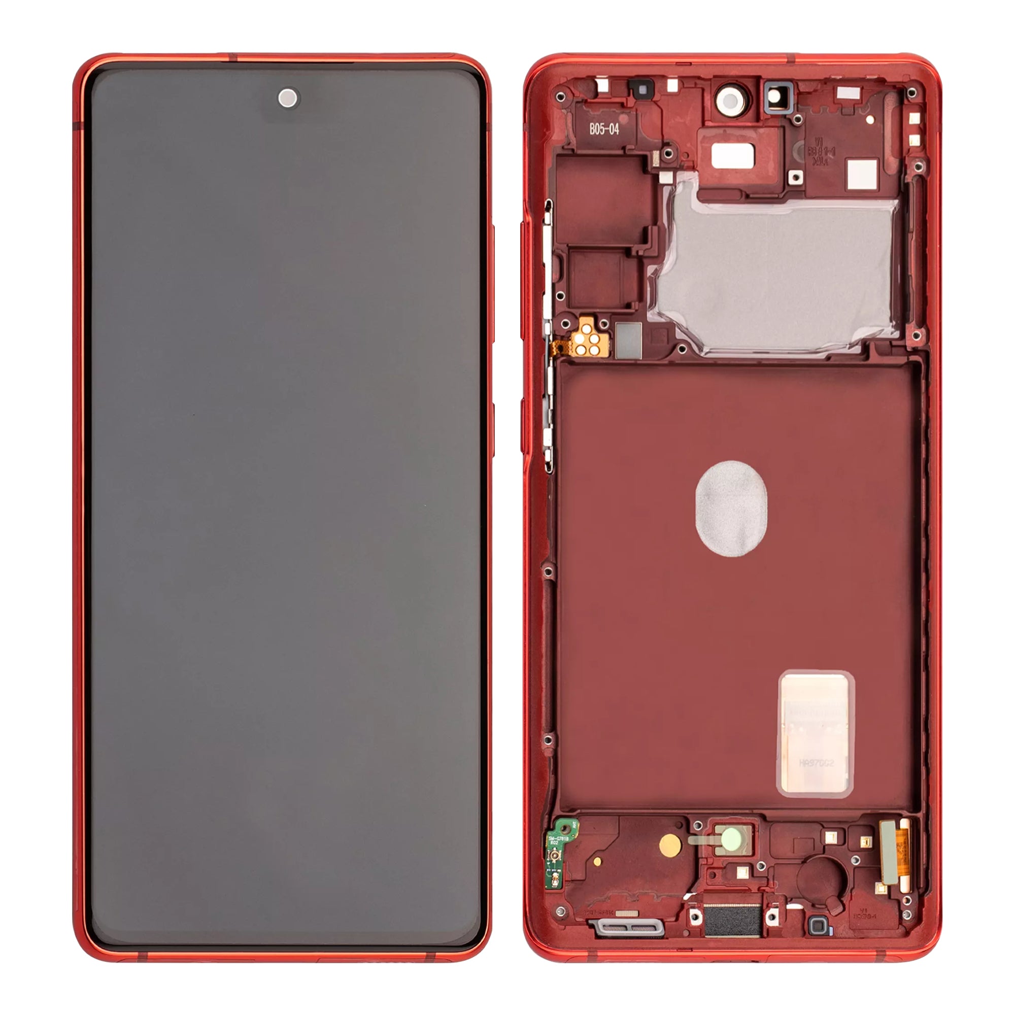 Samsung Galaxy S20 FE G780F. 5G G781B Ecrã e Digitalizador com Aro Cloud Red Service Pack
