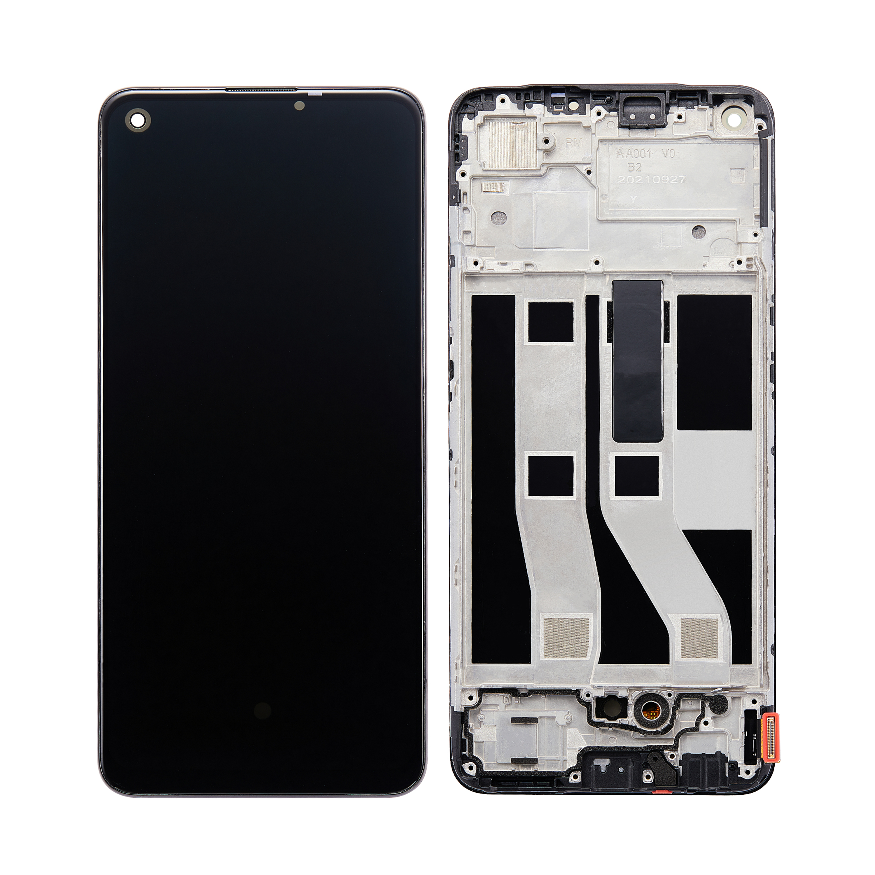 شاشة Oppo A74 4G وديجتايزر مع إطار أسود موشوري (جودة أصلية)