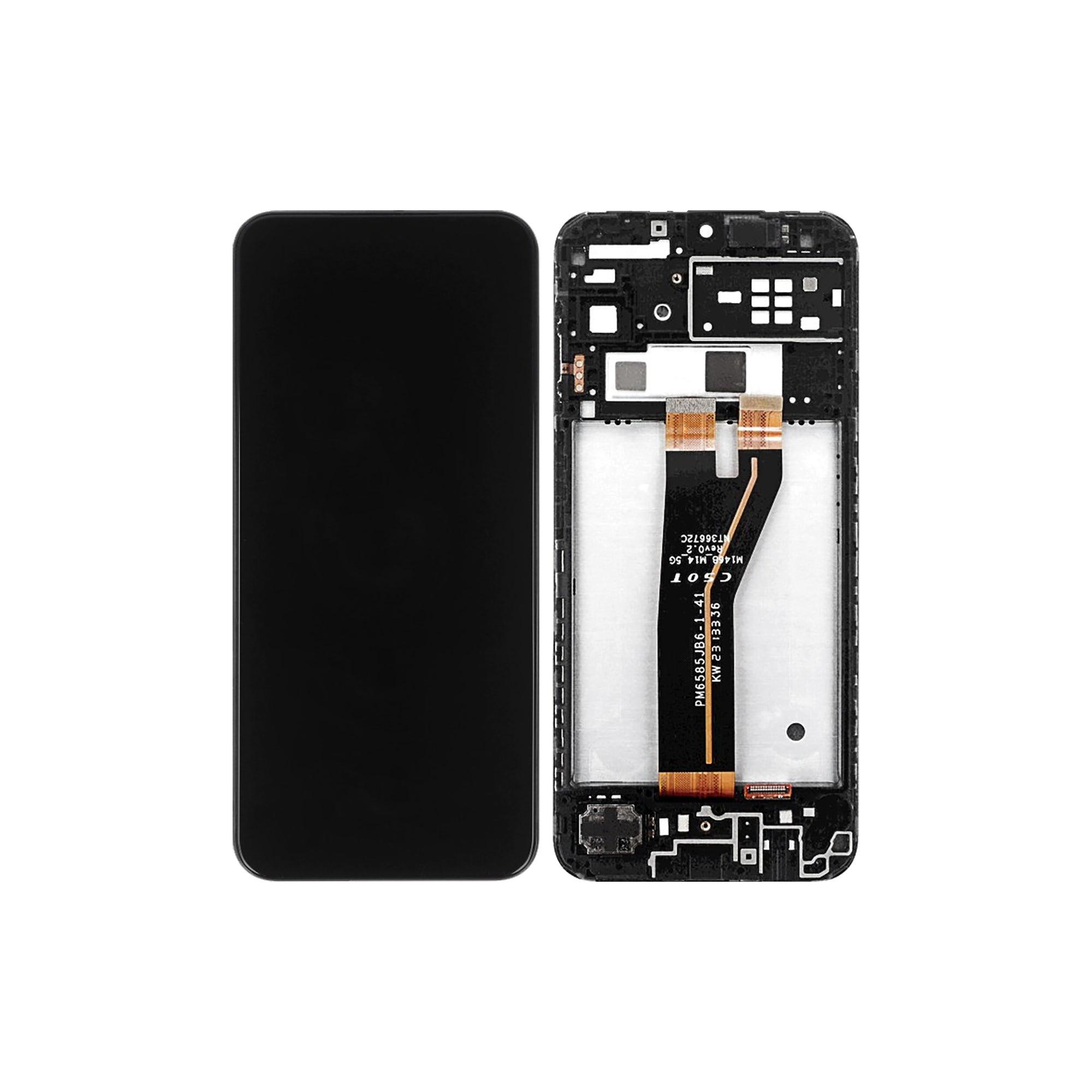 Samsung Galaxy M14 5G M146B Display And Digitizer With Frame Black Service Pack