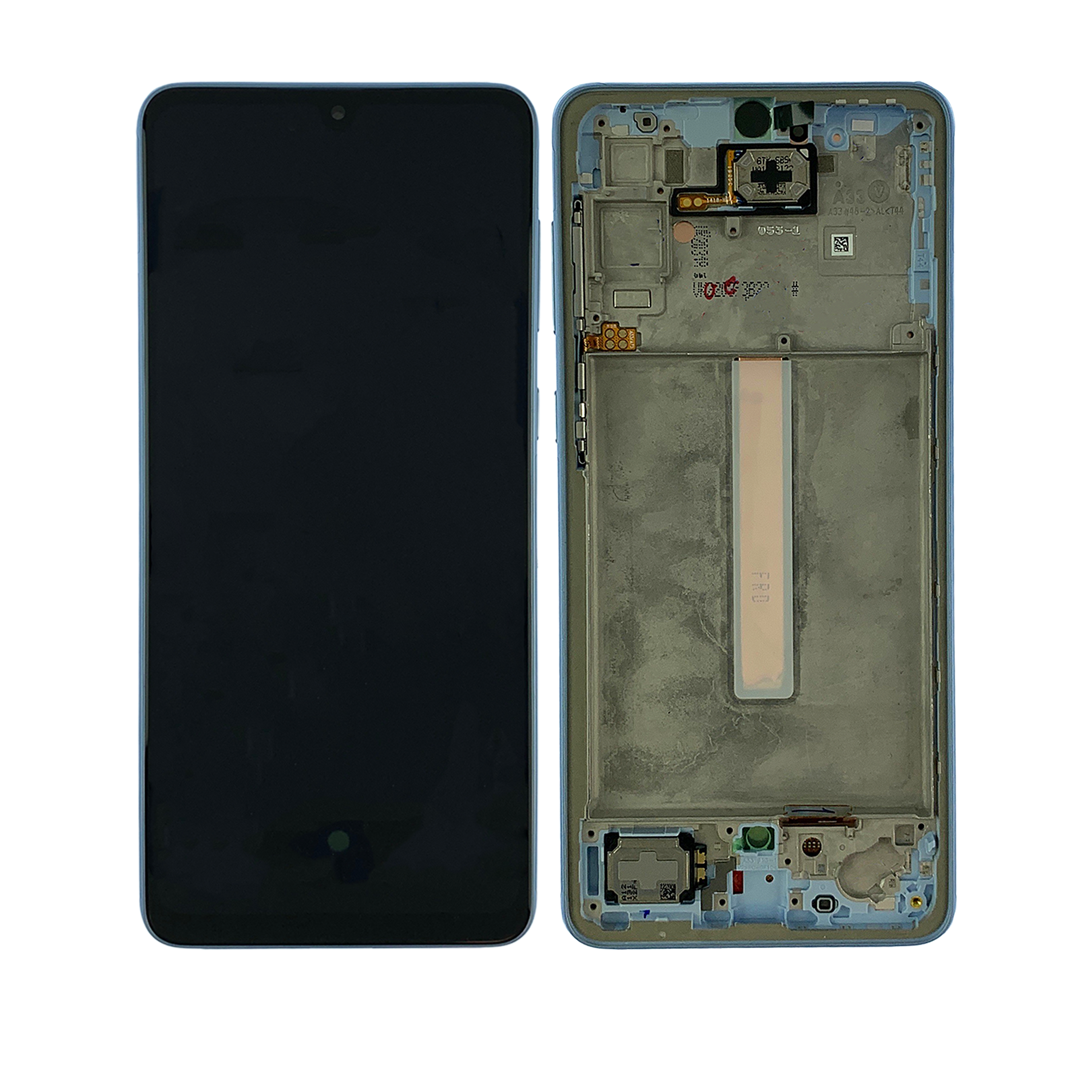 Samsung Galaxy A33 5G A336B Ecrã E Digitalizador Com Chassi Azul Awesome Soft-OLED