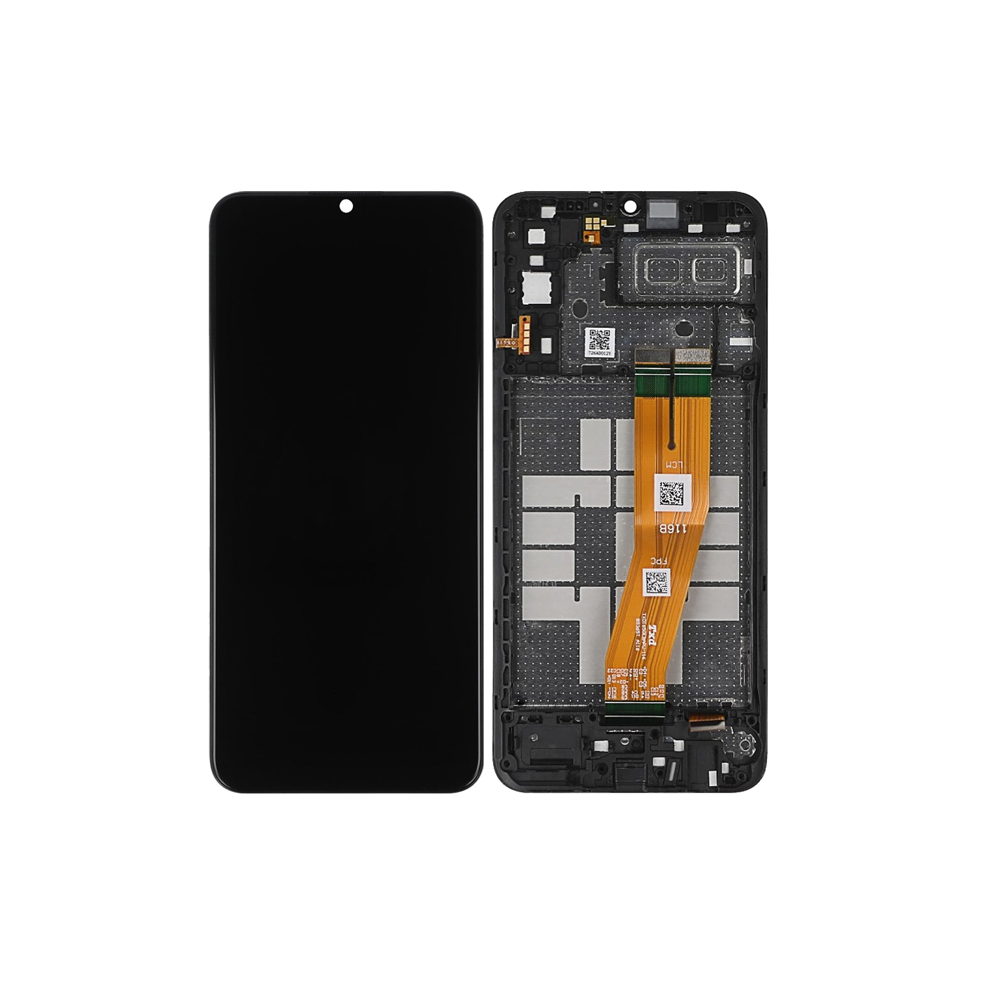 Samsung Galaxy A04e A042F Ecrã e Digitalizador com Aro Preto (Service Pack)