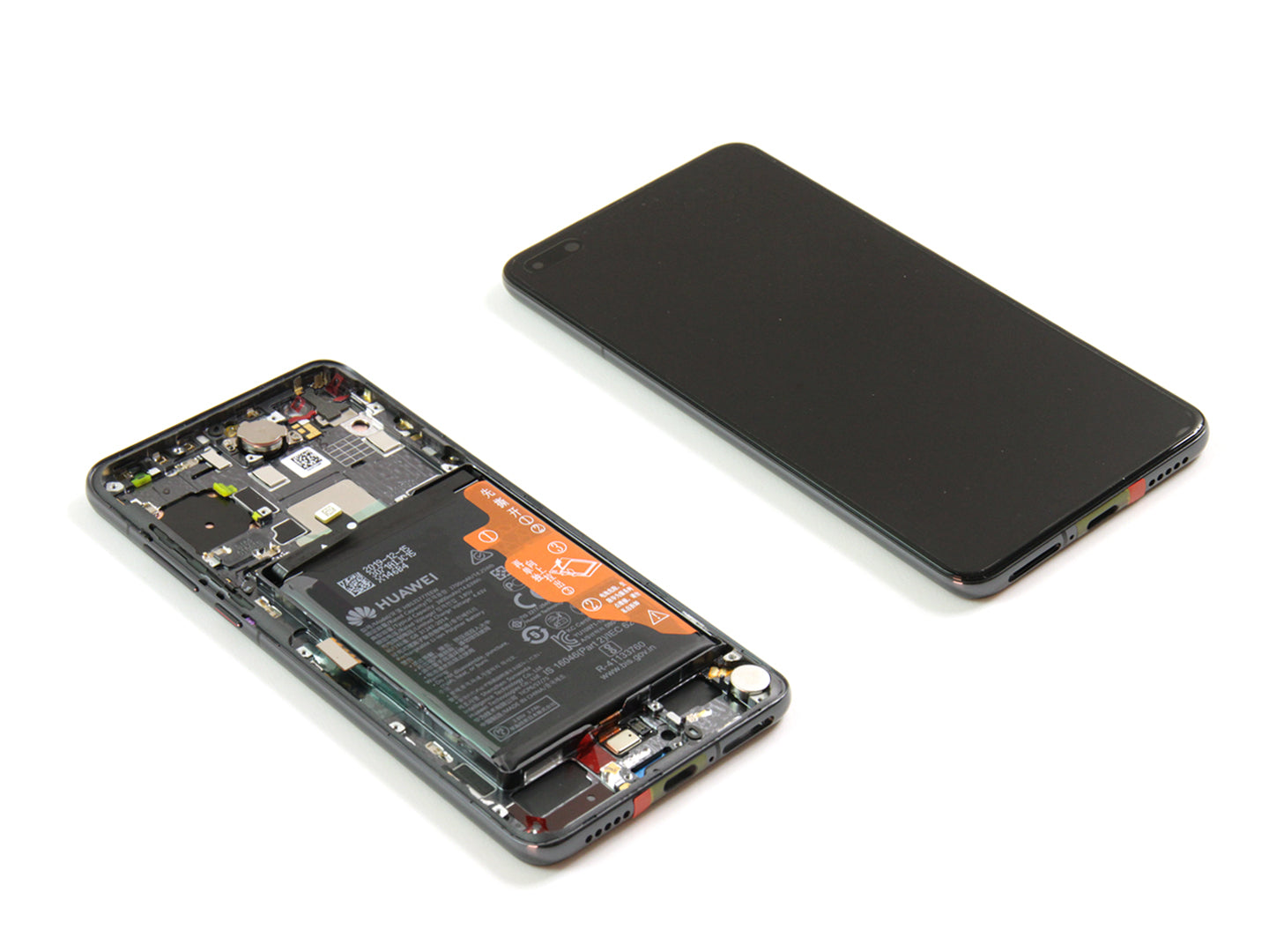 Huawei P40 Ecrã e Digitalizador com Aro Preto Service Pack