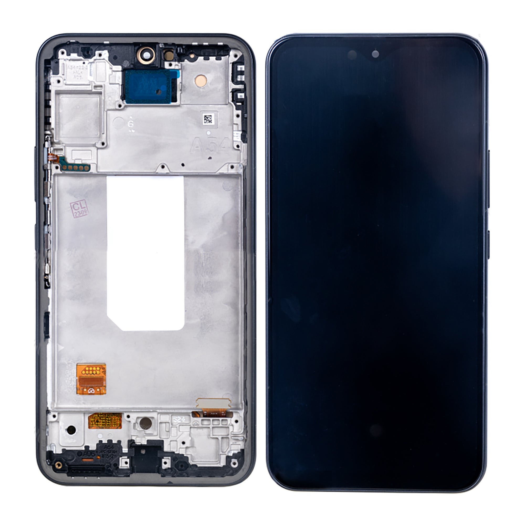 شاشة وديجيتالايزر سامسونج جالكسي A54 5G A546B مع إطار أسود Soft-OLED