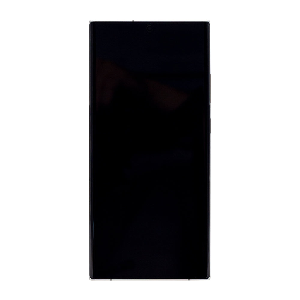 شاشة وهيكل (فريم) لهاتف Samsung Galaxy Note 20 Ultra N985F و Ultra 5G N986B باللون الأبيض الغامض (ميستيك وايت) – حزمة خدمة