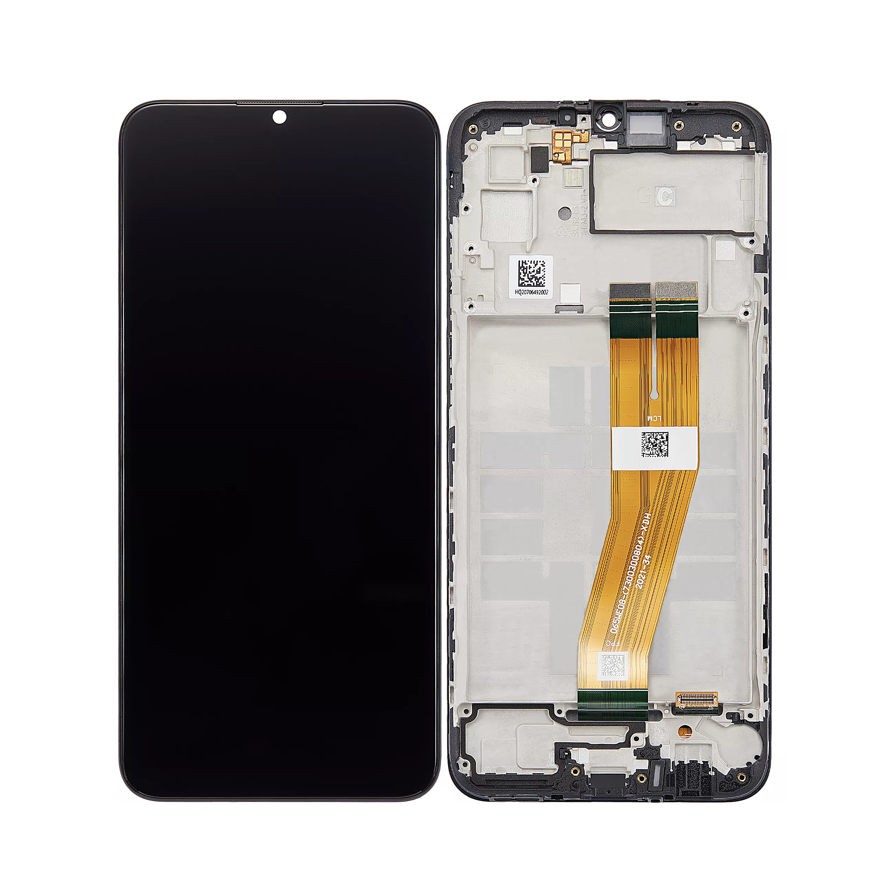 شاشة عرض وديجيتايزر مع إطار أسود لهاتف Samsung Galaxy A03 A035F (غير أوروبي) حزمة خدمة