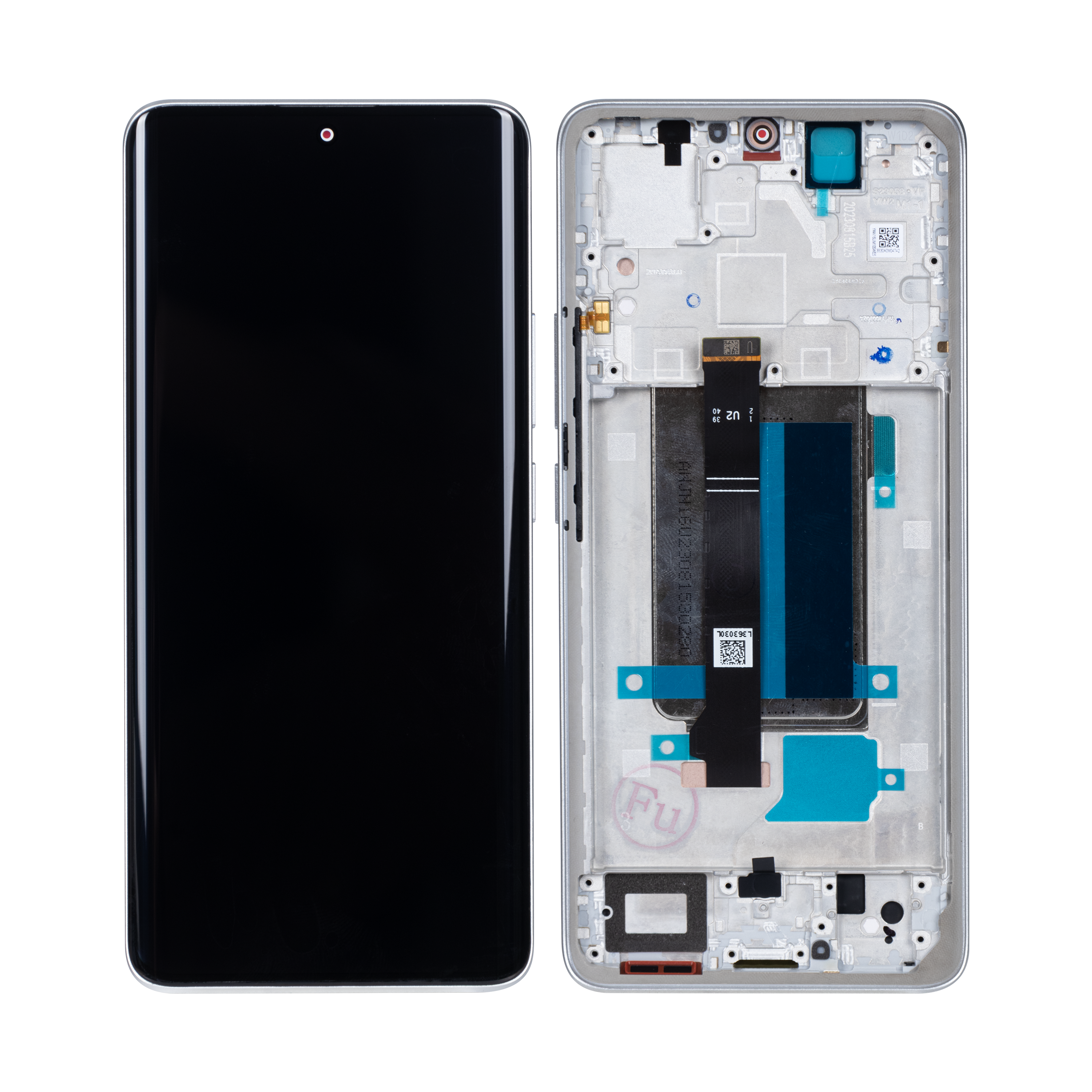 شاشة Xiaomi Redmi Note 13 Pro Plus 5G ومحول رقمي مع إطار أبيض أصلي
