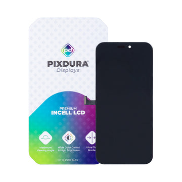 PIXDURA For Apple iPhone 15 Pro Max شاشة وديجتايزر مدمج ممتاز (خلية متكاملة قابلة للإزالة) (120Hz)