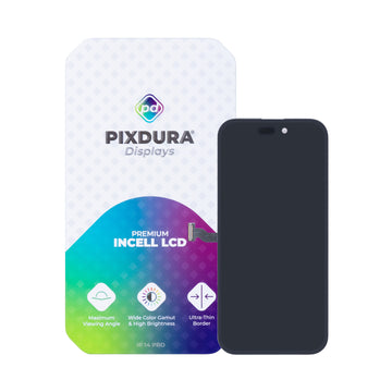 PIXDURA لهاتف آبل آيفون 14 برو شاشة وديجتايزر مدمج ممتاز (خلية متكاملة قابلة للإزالة) (120 هرتز)
