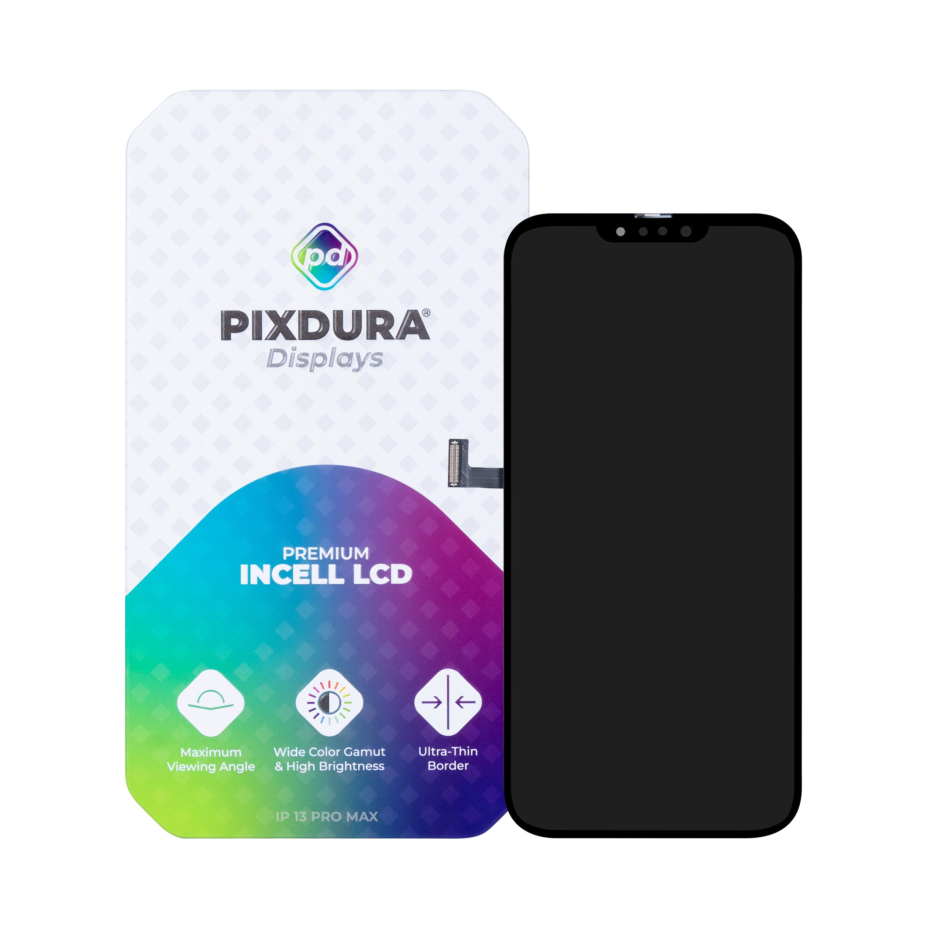 PIXDURA Para Apple iPhone 13 Pro Max Ecrã e Digitalizador In-Cell Premium (IC Removível) (120Hz)