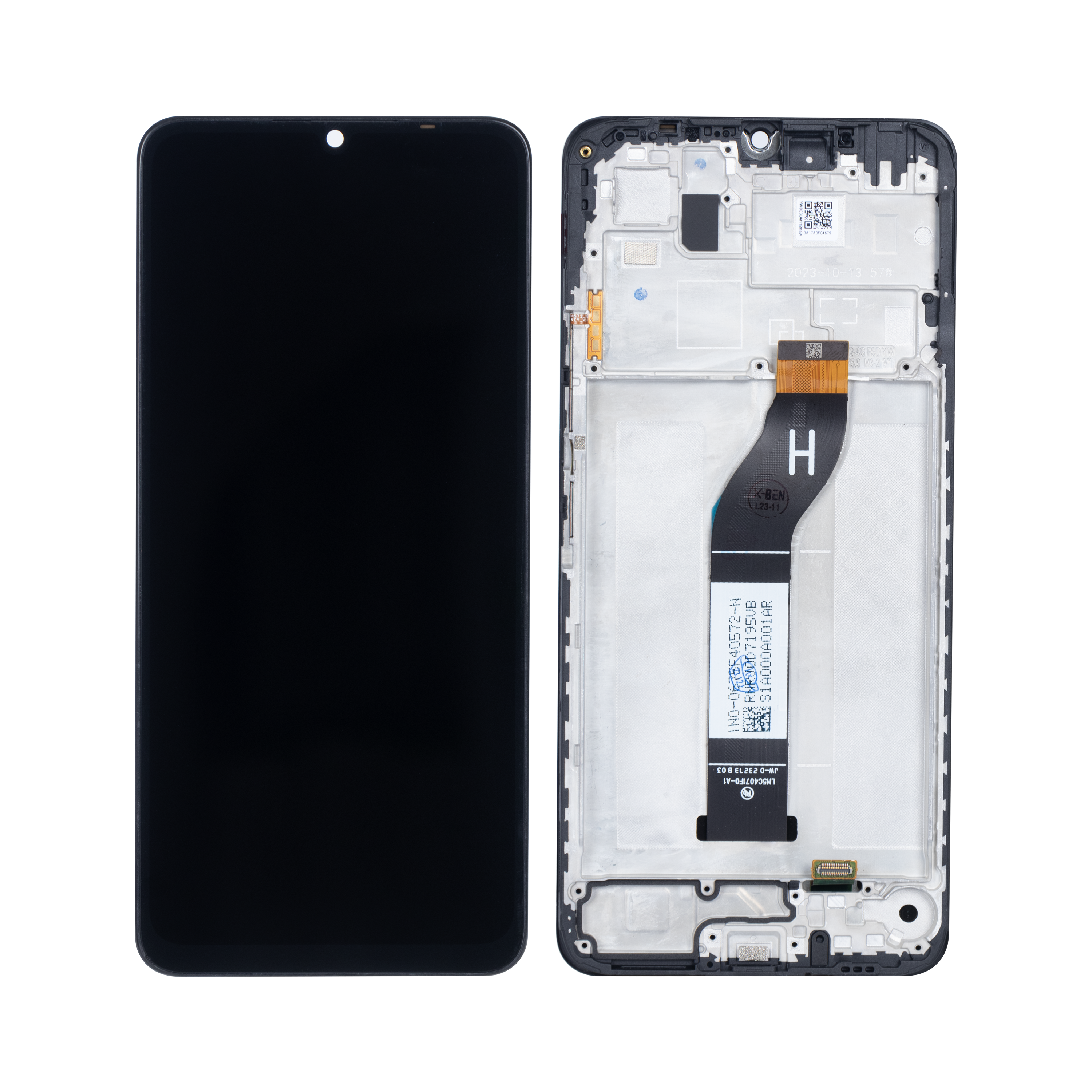 Ecrã e Digitalizador Xiaomi Redmi 13C com Aro Preto OEM