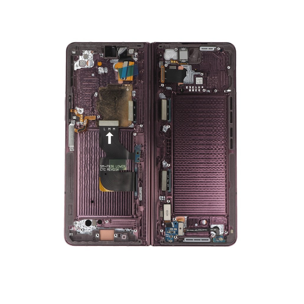 Samsung Galaxy Z Fold4 5G F936B شاشة رئيسية ومحول رقمي مع إطار بلون بورغندي (خدمة أصلية)