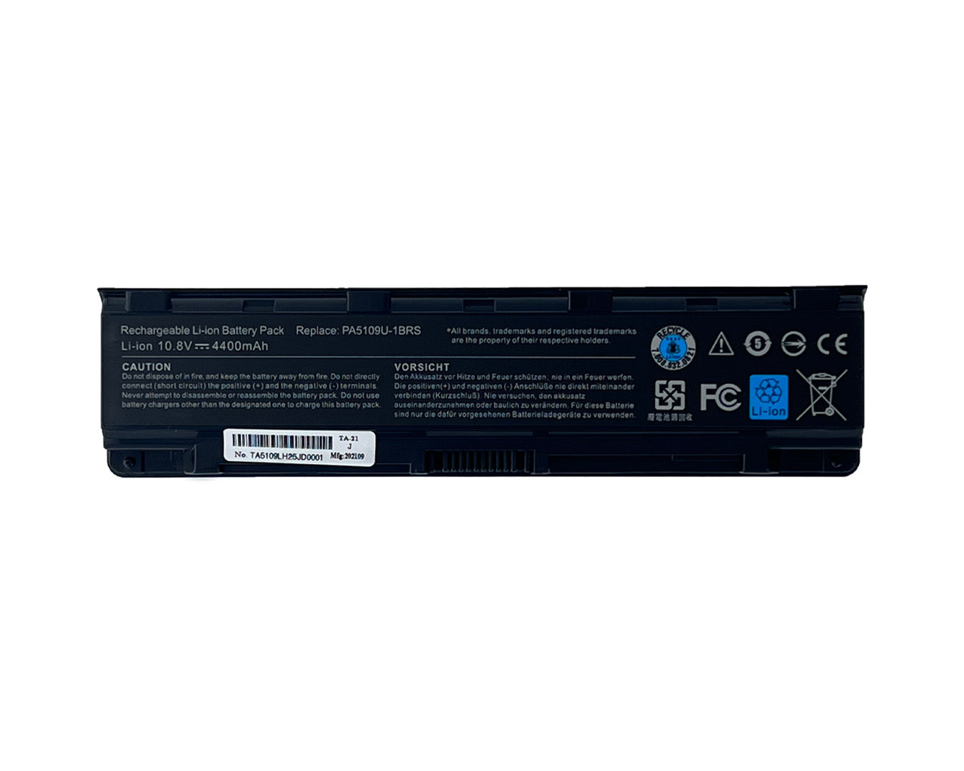 Toshiba 5109 Laptop Battery Black (10.8V. 4400mAh)