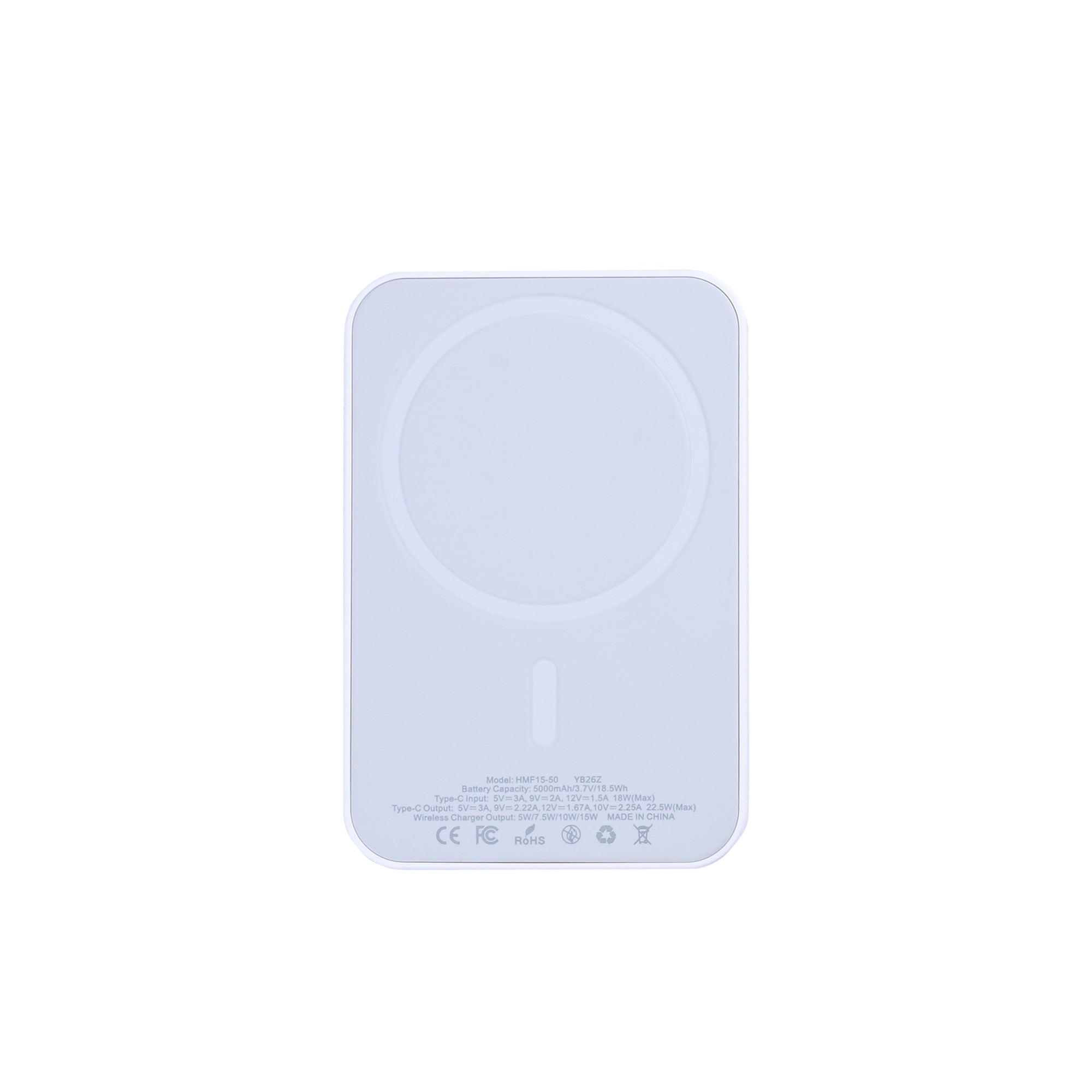 For Apple iPhone 12. 13. 14. 15. 16. 17 Series Battery Pack Magnetic Charging 15W 5000mAh White