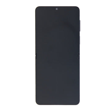 شاشة وهيكل Samsung Galaxy Z Flip7 F766B الرئيسية مع الإطار، باللون الأسود النفاث، حزمة خدمة