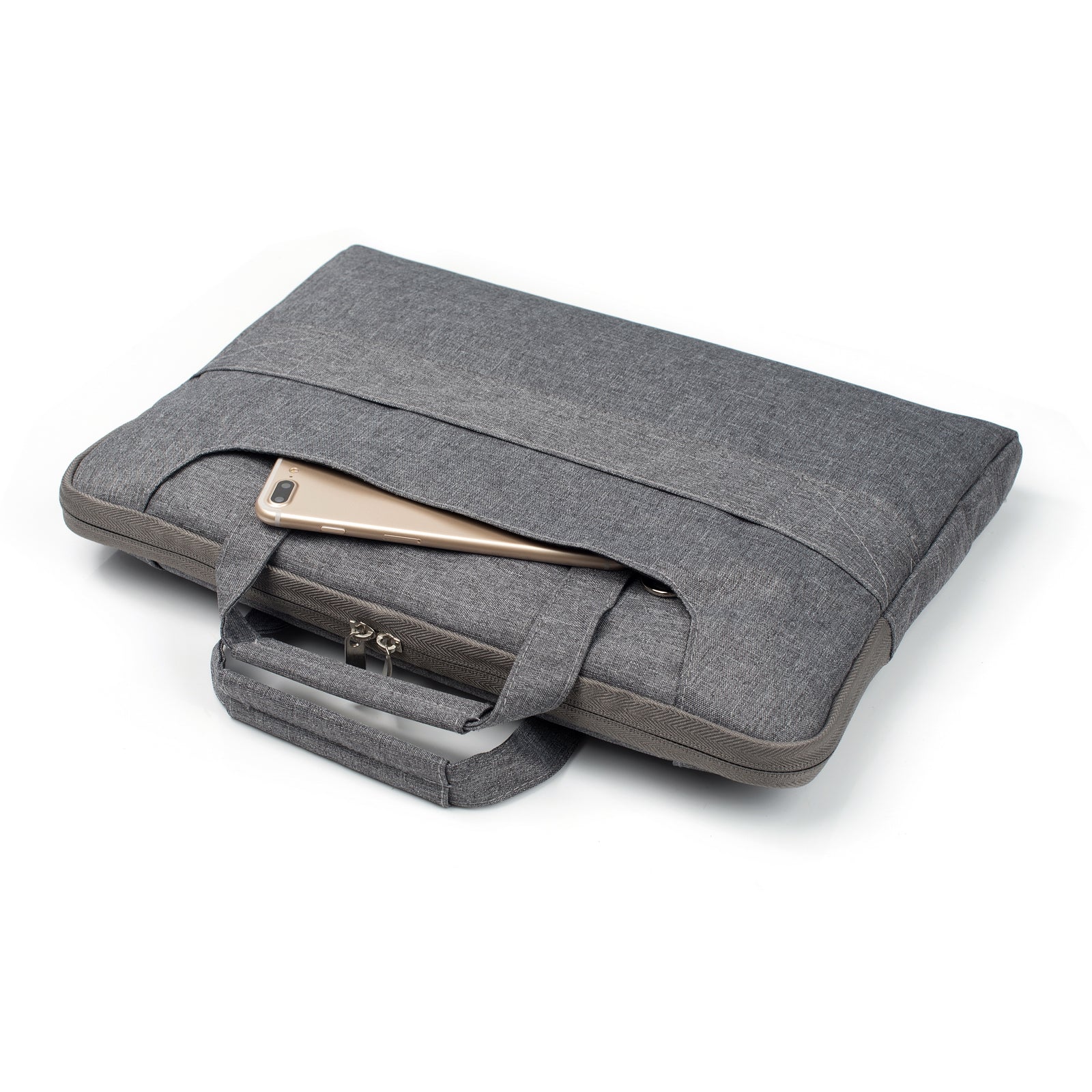 Laptop Sleeve Bag With Shoulder Strap 13. 14.2 inch Grey