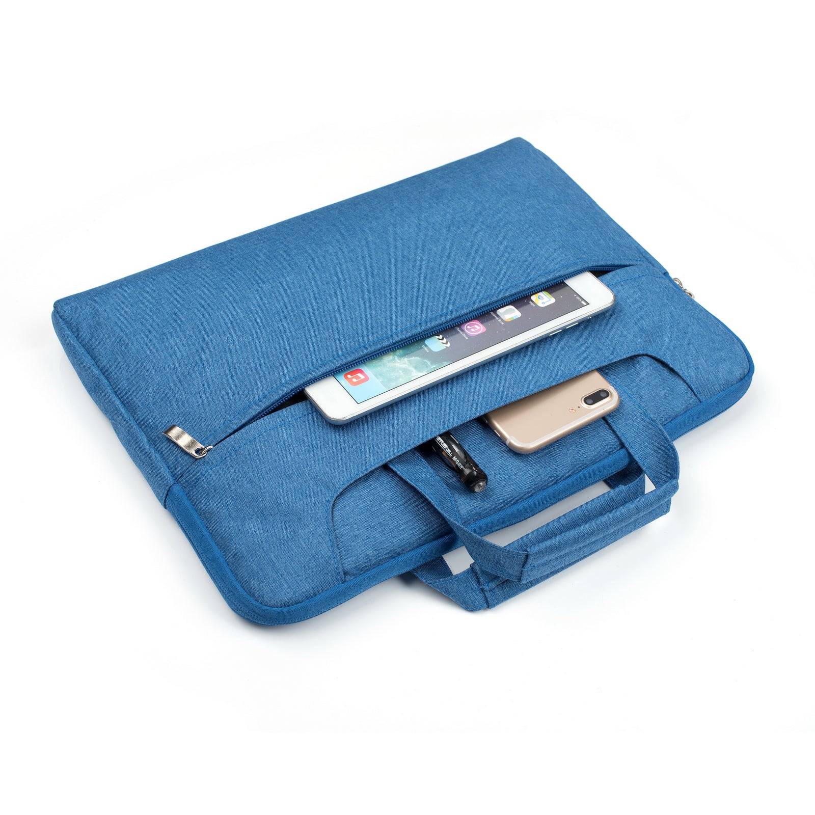 Laptop Sleeve Bag With Shoulder Strap 11. 12 inch Denim Blue
