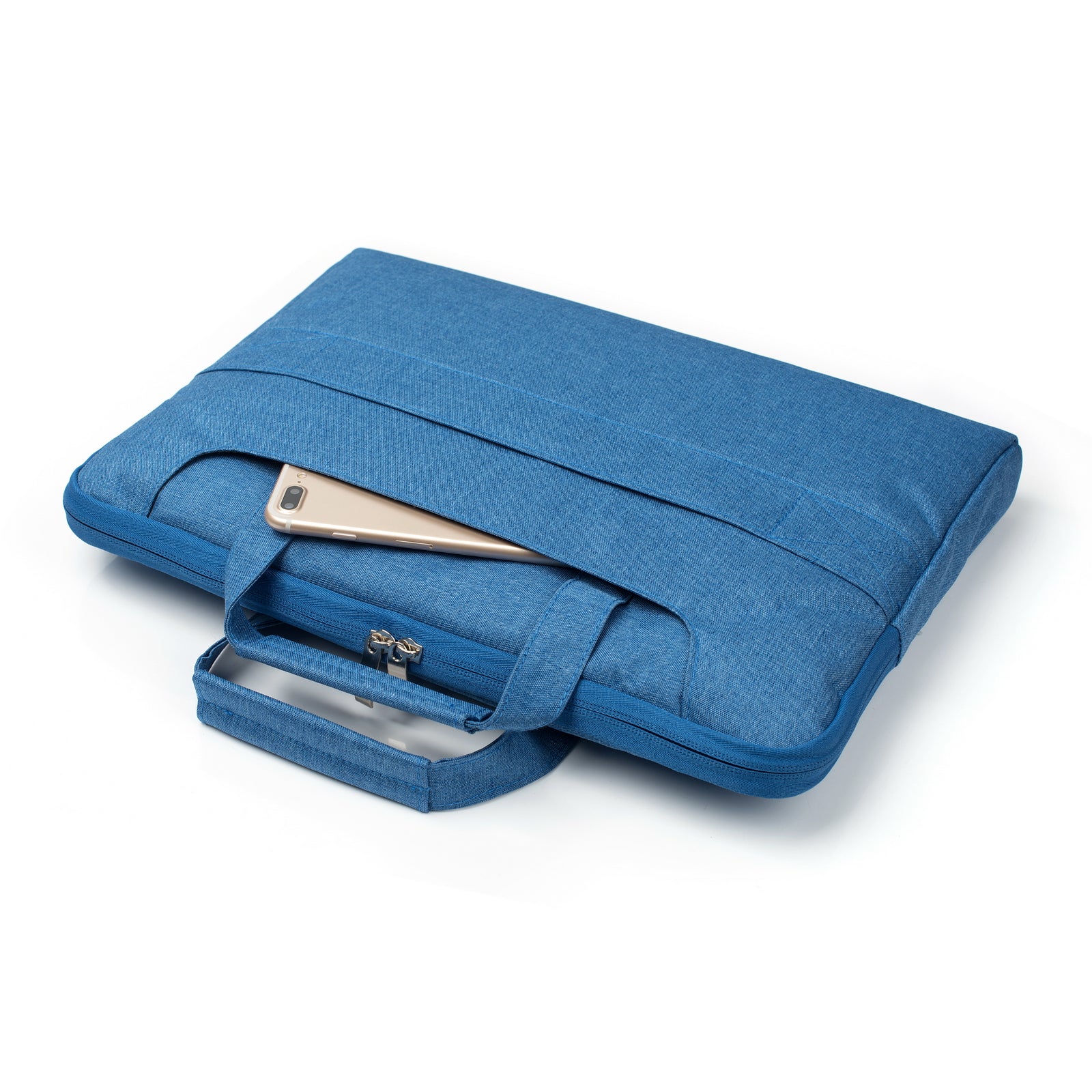 Laptop Sleeve Bag With Shoulder Strap 13. 14.2 inch Denim Blue