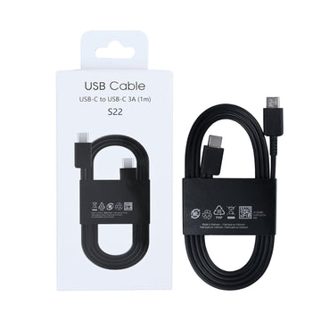 Cabo de Dados USB-C para USB-C 100cm Preto Embalagem de Retalho