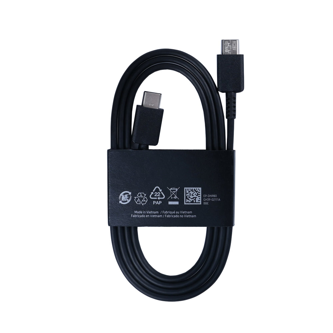 كابل بيانات USB-C إلى USB-C، 100 سم، أسود، عبوة تجزئة