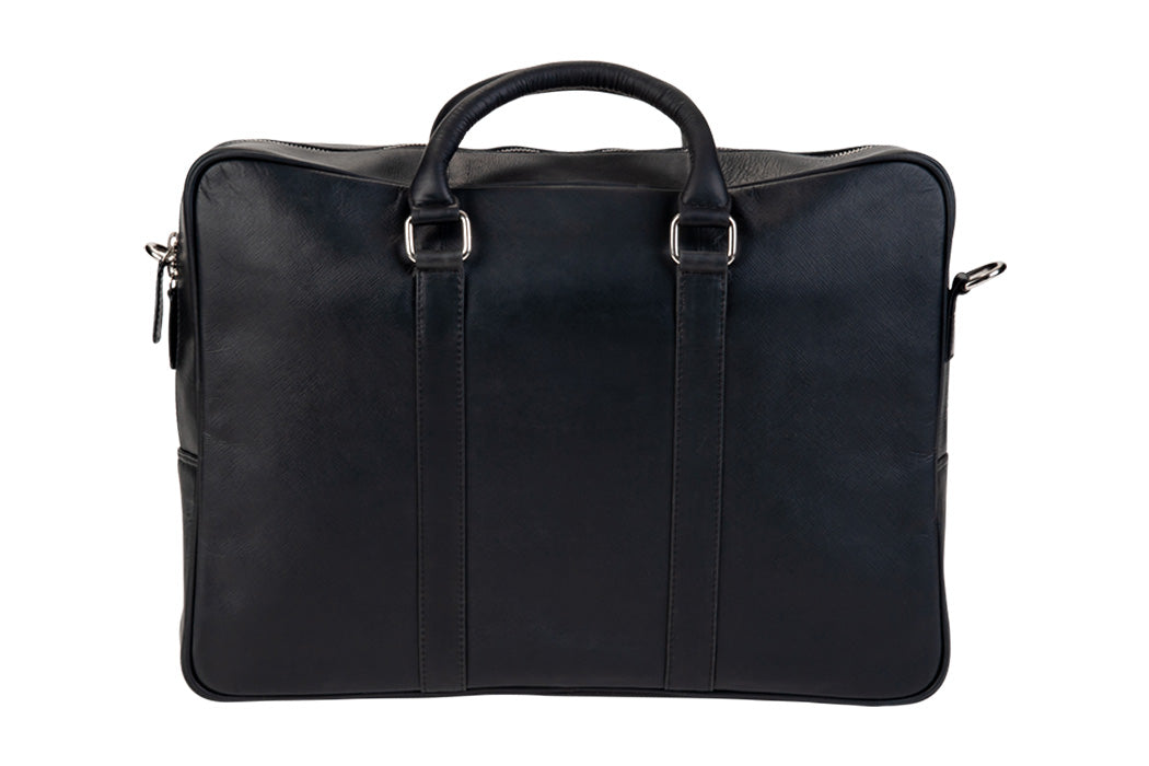 BLUCACTUS OB1003BK حقيبة مكتب جلدية سوداء