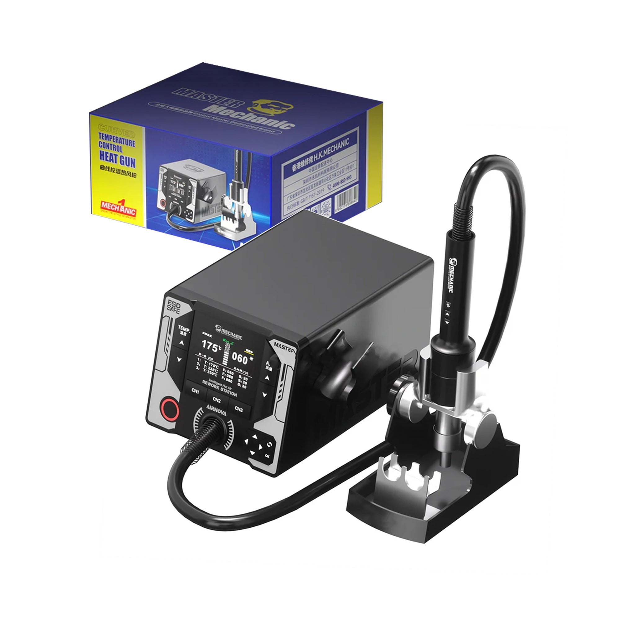 محطة إعادة صياغة بالهواء الساخن MECHANIC AIRNOVA 1200W لإصلاح الهواتف