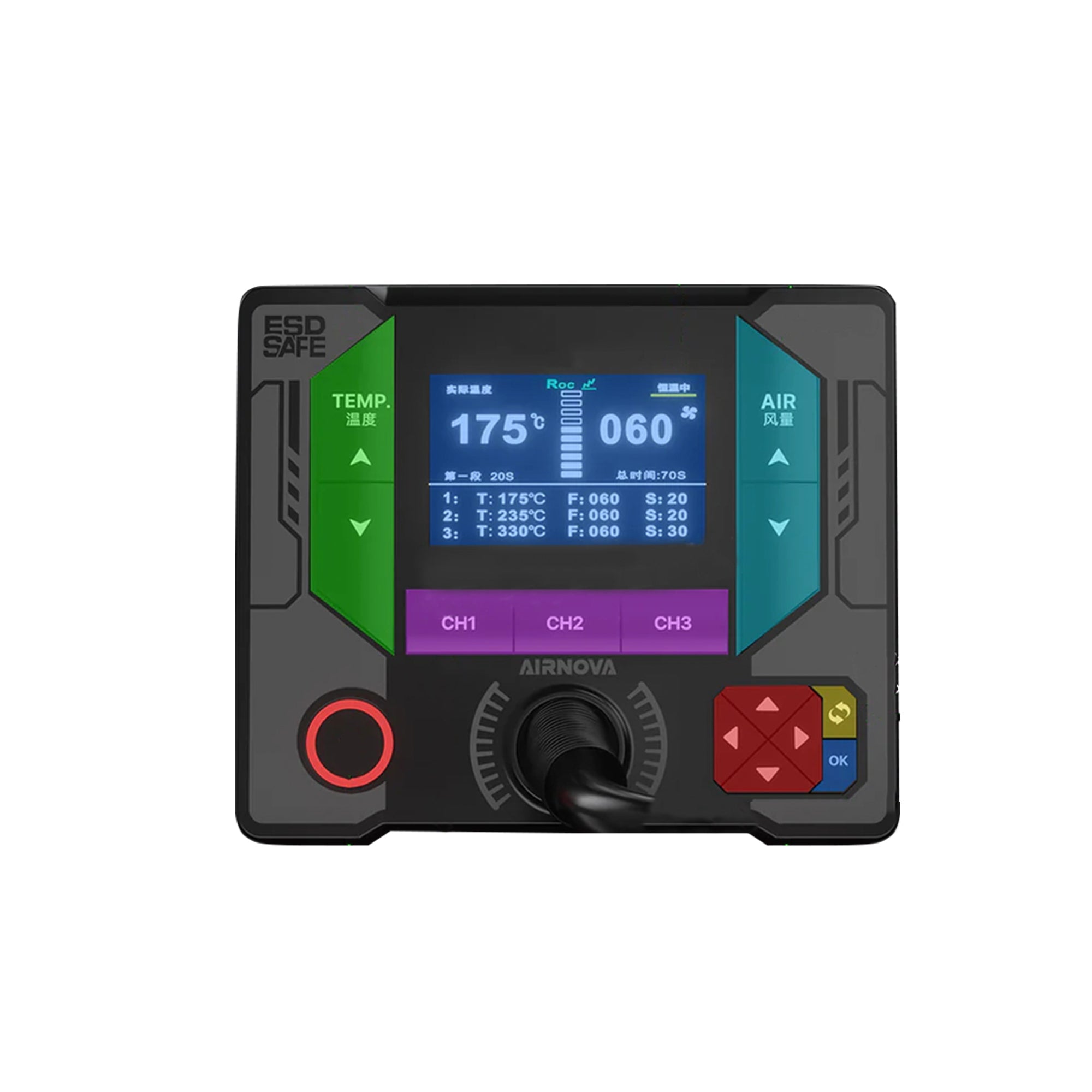 محطة إعادة صياغة بالهواء الساخن MECHANIC AIRNOVA 1200W لإصلاح الهواتف