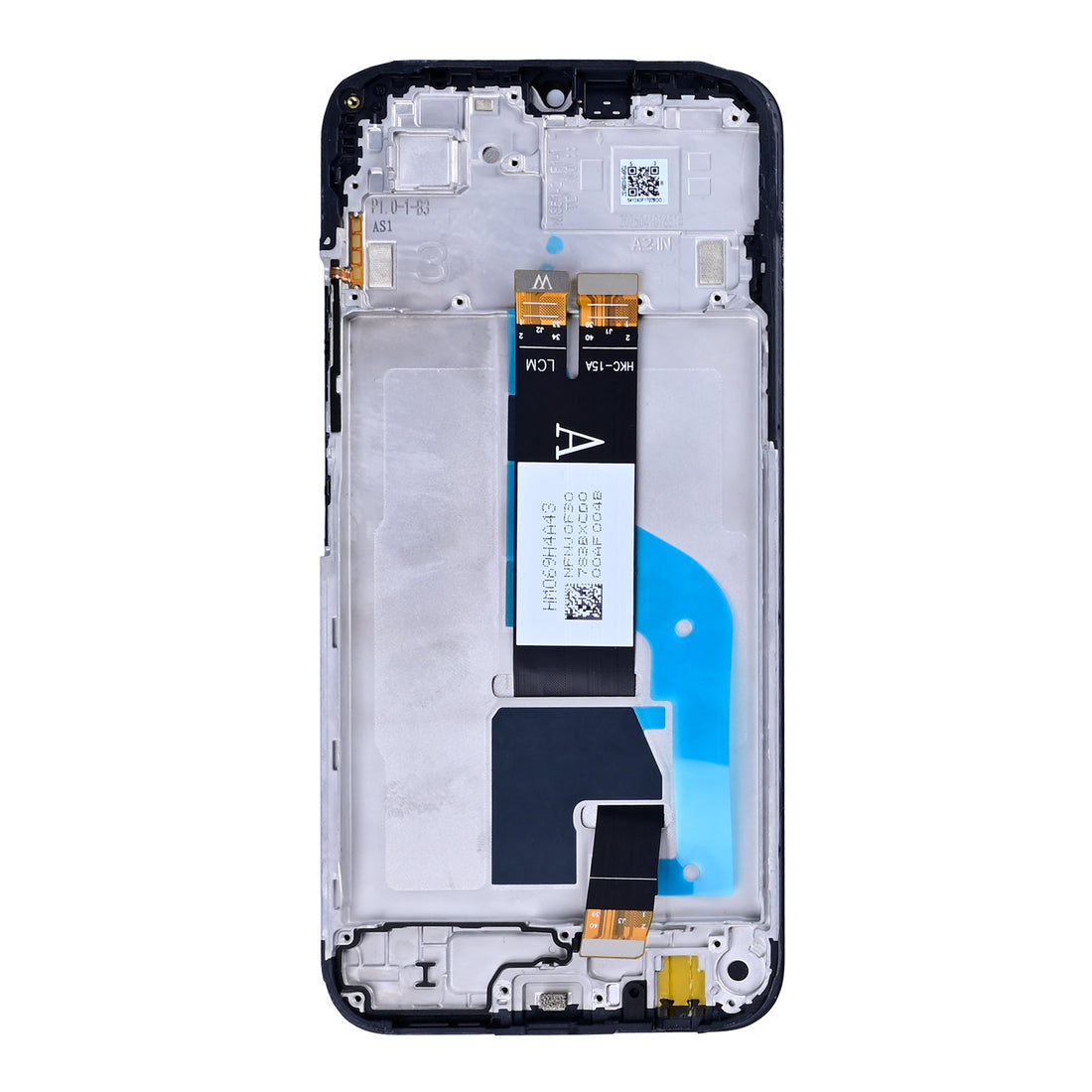 شاشة ومحول رقمي (ديجتايزر) لهاتف شاومي ريدمي 15 سي 5G (النسخة العالمية) مع إطار باللون الأسود الليلي، قطعة أصلية