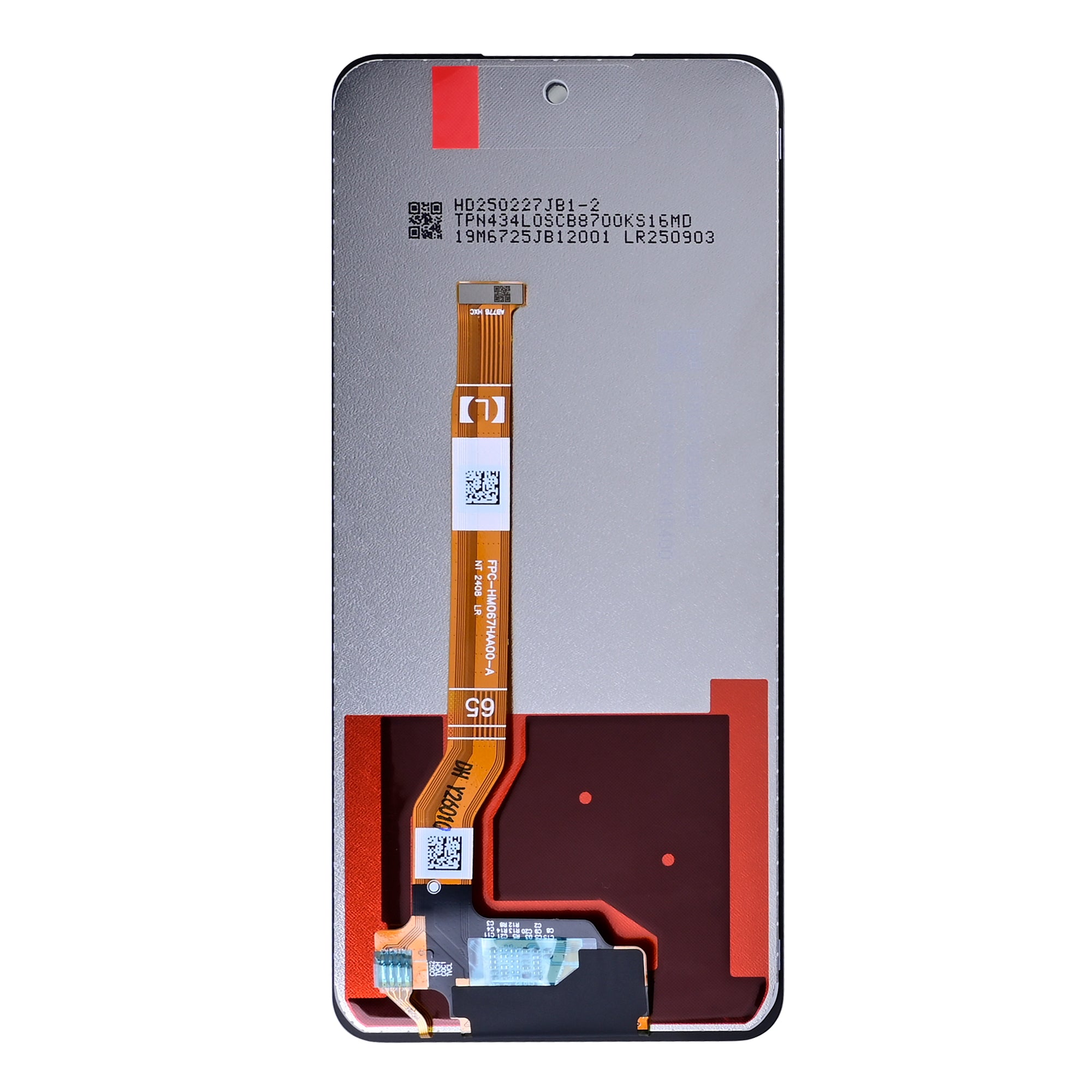 هاتف أوبو A5 برو 4G. شاشة A5 برو 5G ومحول رقمي بدون إطار باللون الأسود أصلي (OEM)