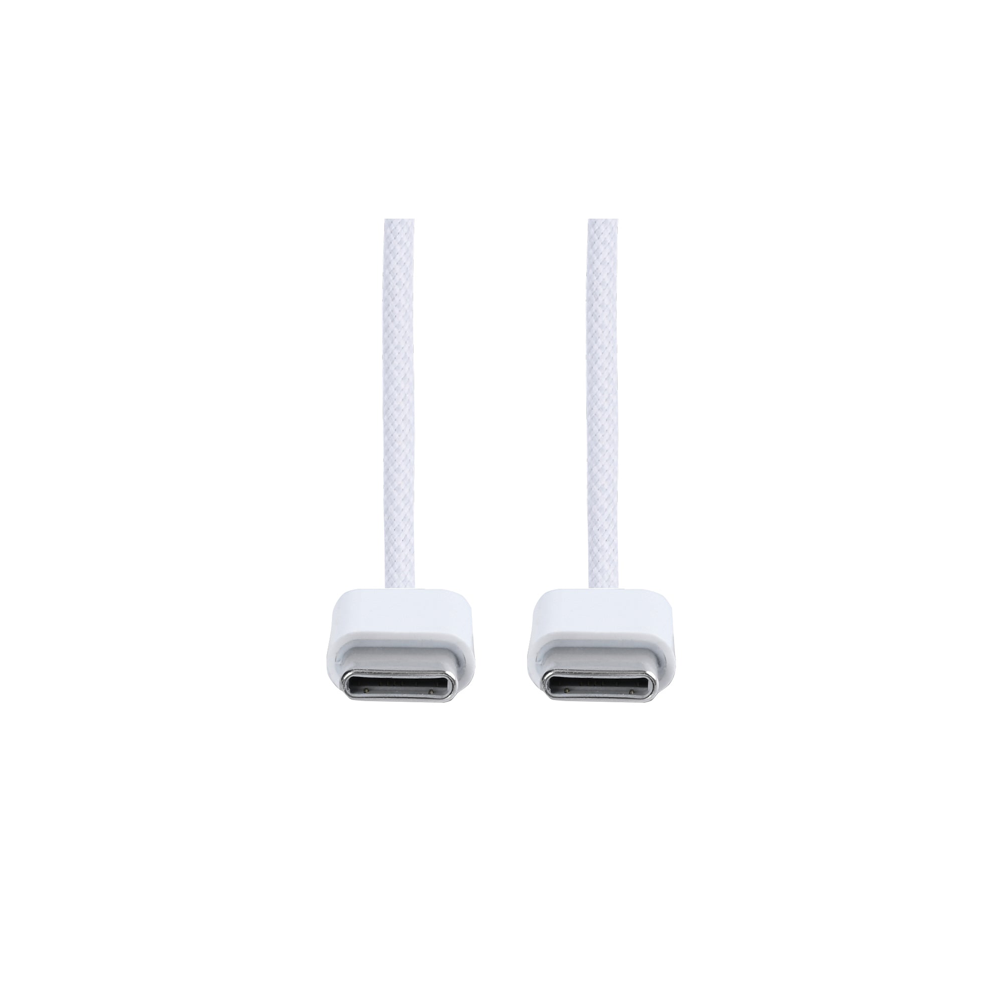 Para Apple iPhone Série 15. Série 16. Série 17 Cabo USB-C para USB-C Entrançado 100cm 60W Branco A granel (Dobra Redonda)