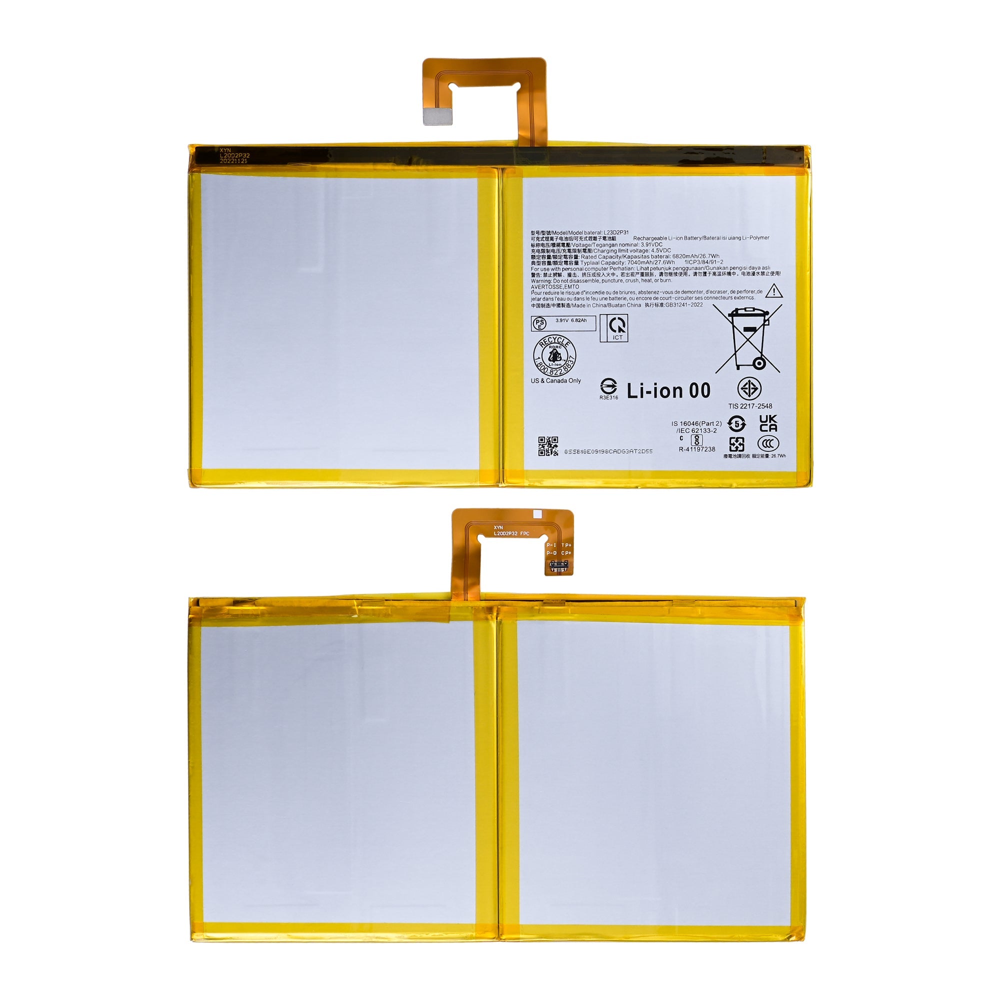 Lenovo Tab M11 TB330FU. TB330KU Battery L23D2P31 OEM