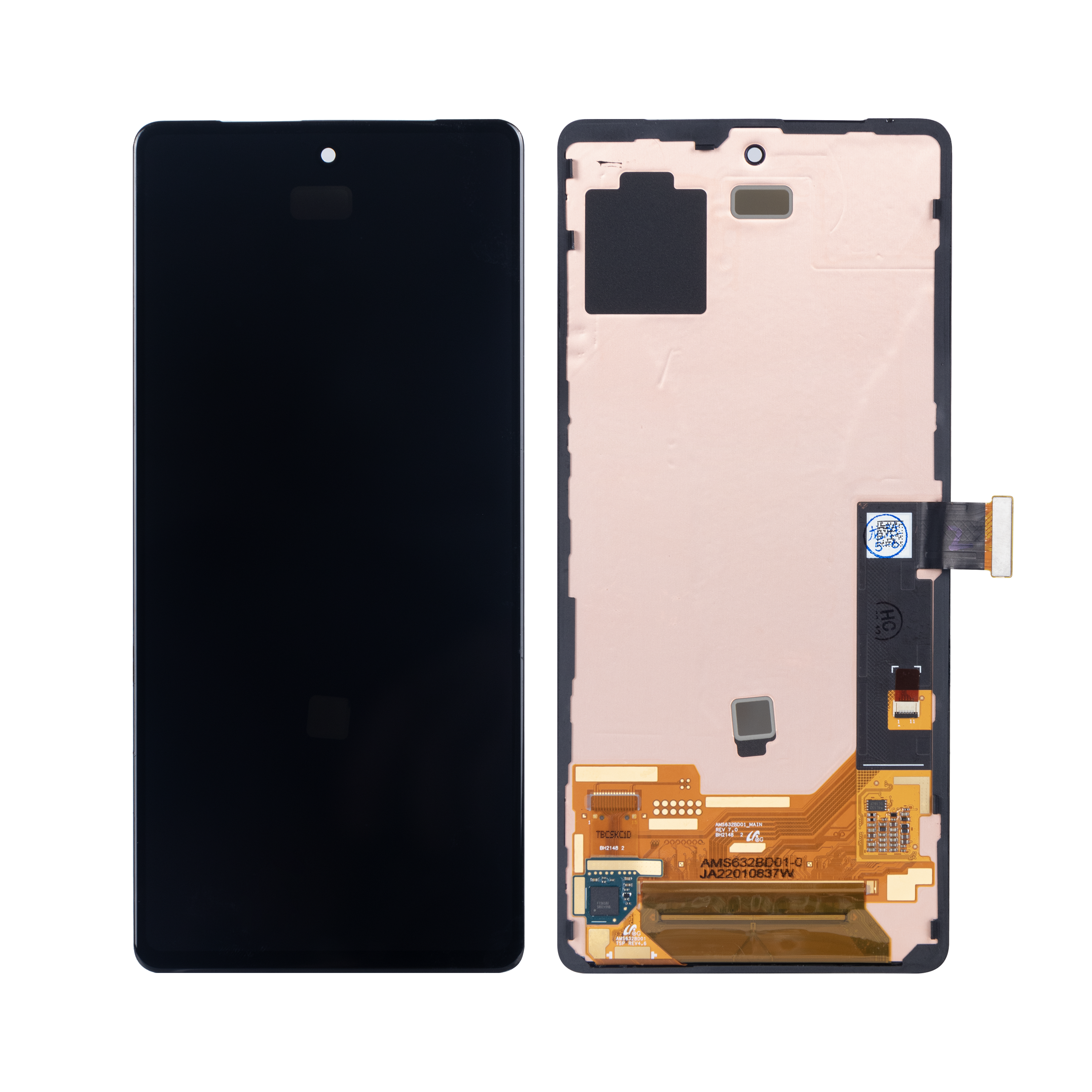 شاشة Google Pixel 7 وديجتايزر بدون إطار، حزمة خدمة باللون الأسود