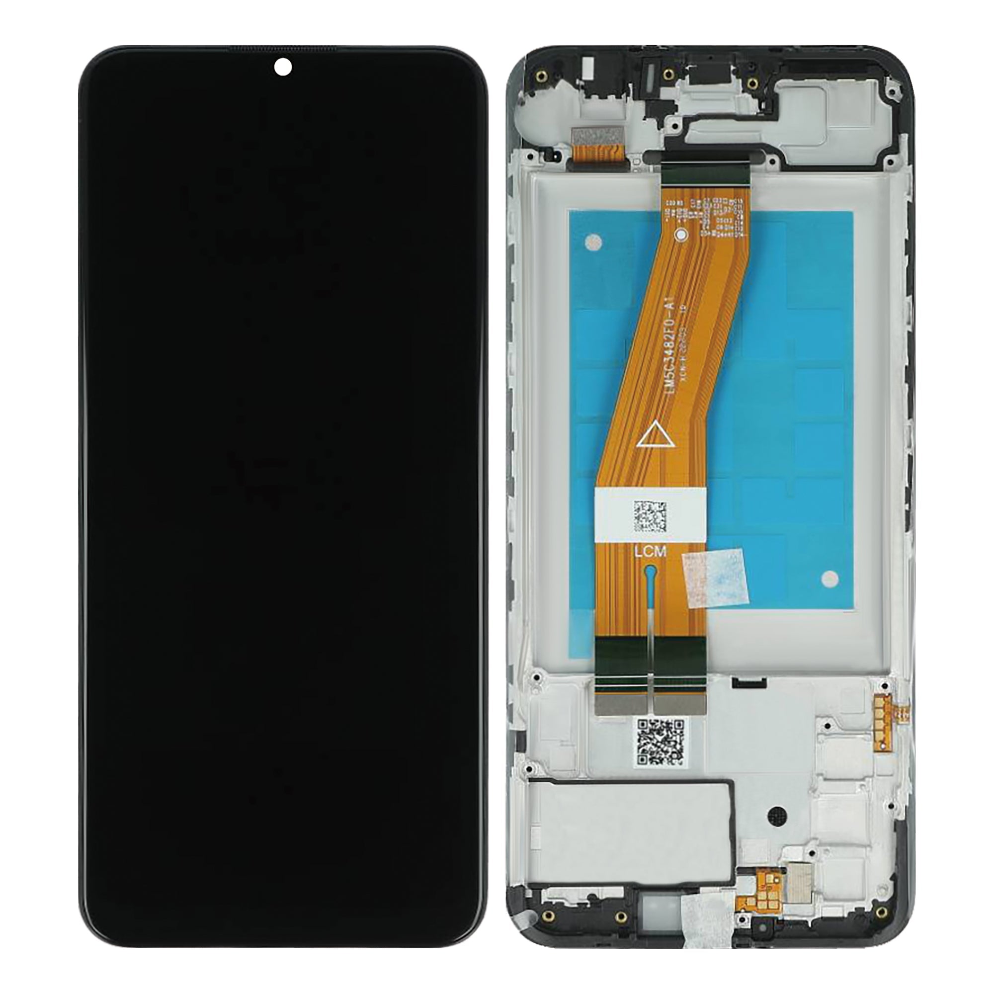 Samsung Galaxy A02s A025F (Não UE) Ecrã e Digitalizador com Aro Preto Service Pack