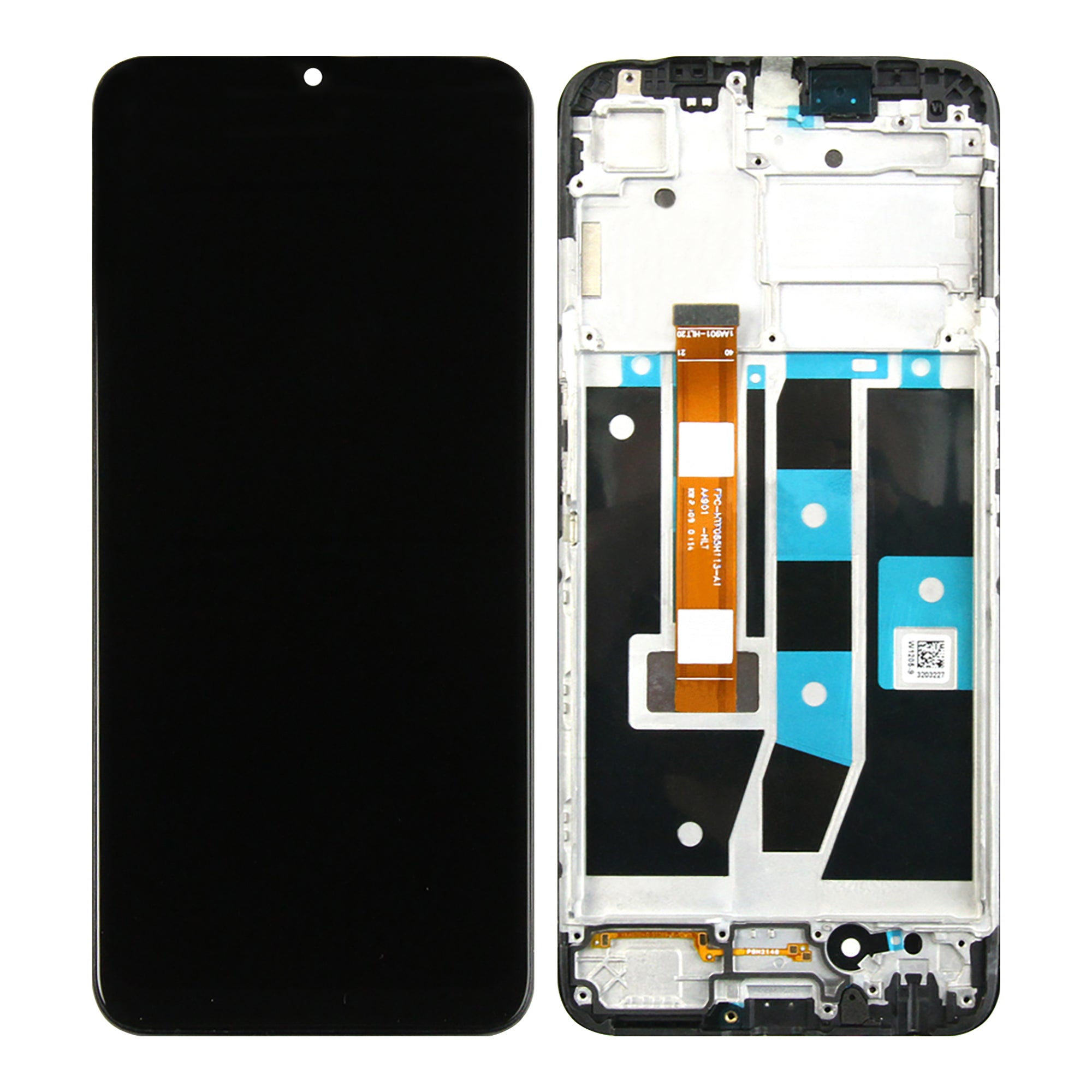 Ecrã e Digitalizador Oppo A54S Com Aro Preto OEM