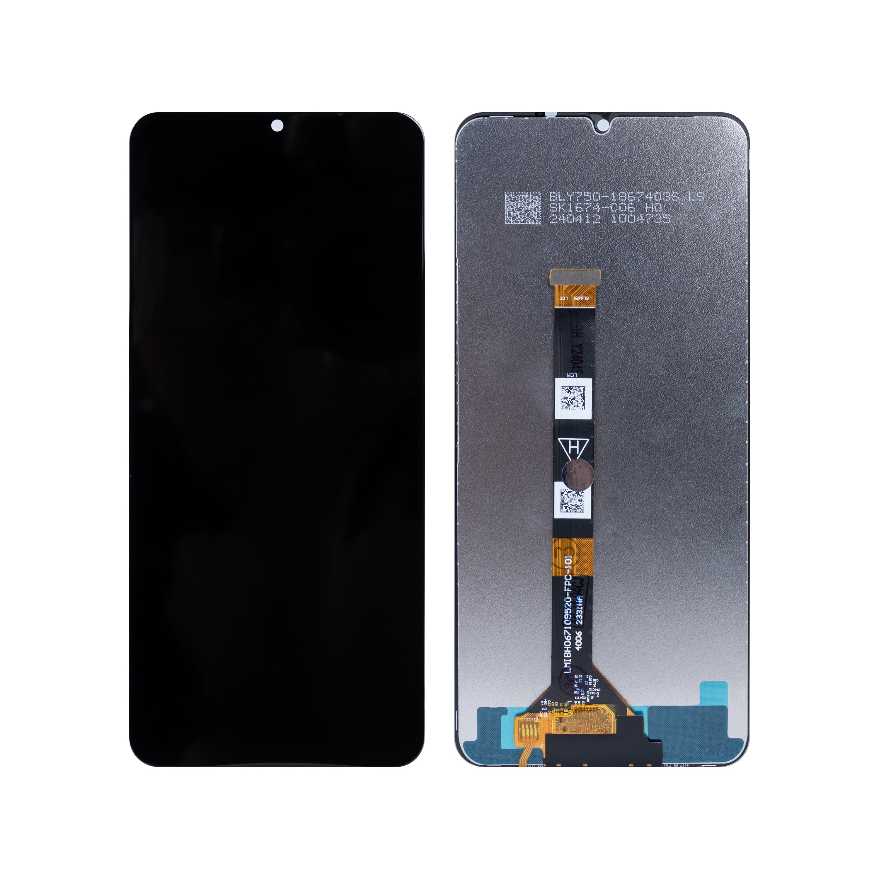 Realme C36. C51. C53. C60. Note 50. Narzo N53 Display And Digitizer Without Frame Black OEM