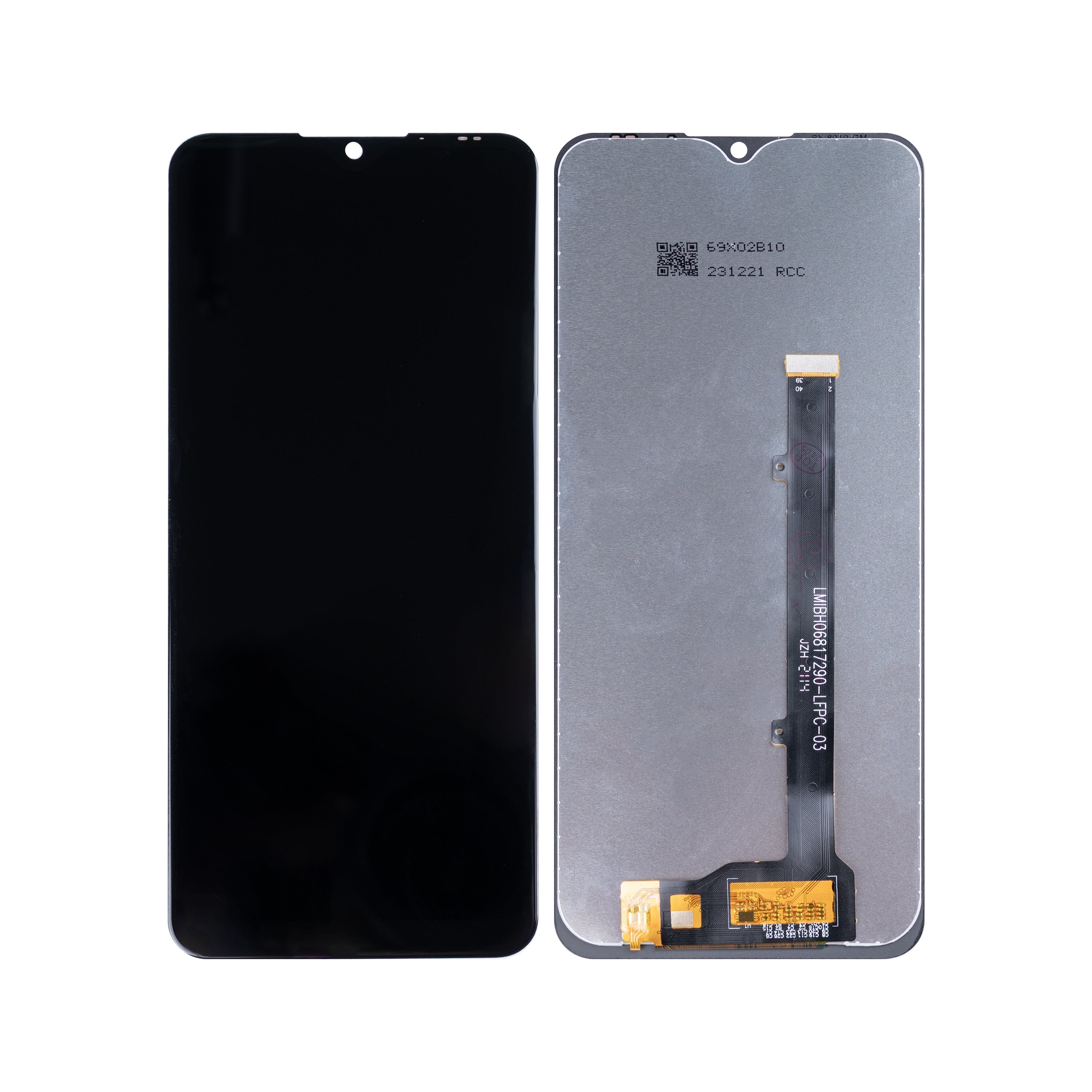 Ecrã e Digitalizador ZTE Blade V30 Vita Sem Aro Preto OEM