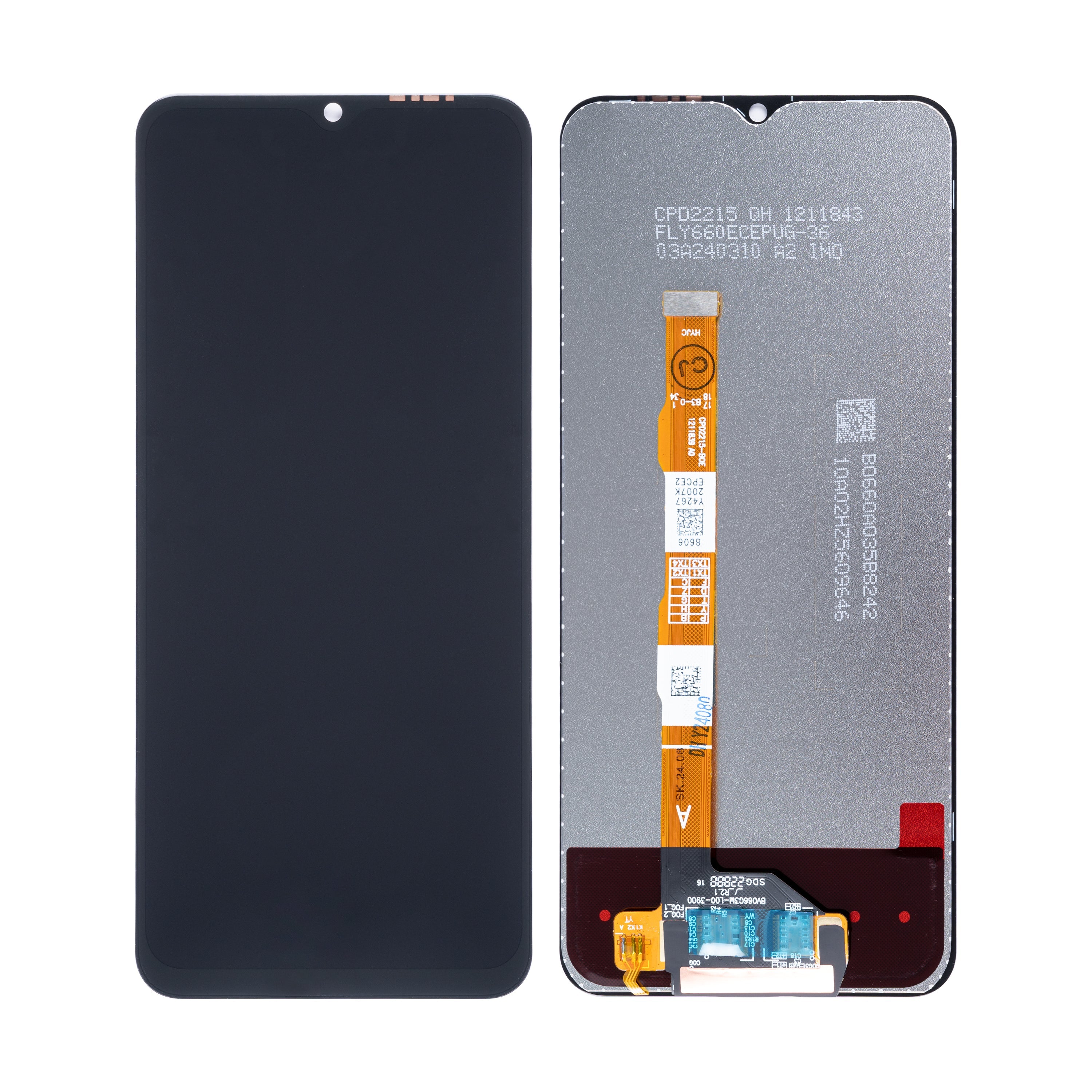 شاشة فيفو Y22 V2207. Y22s V2206 مع لوحة رقمية بدون إطار أسود (جودة OEM)