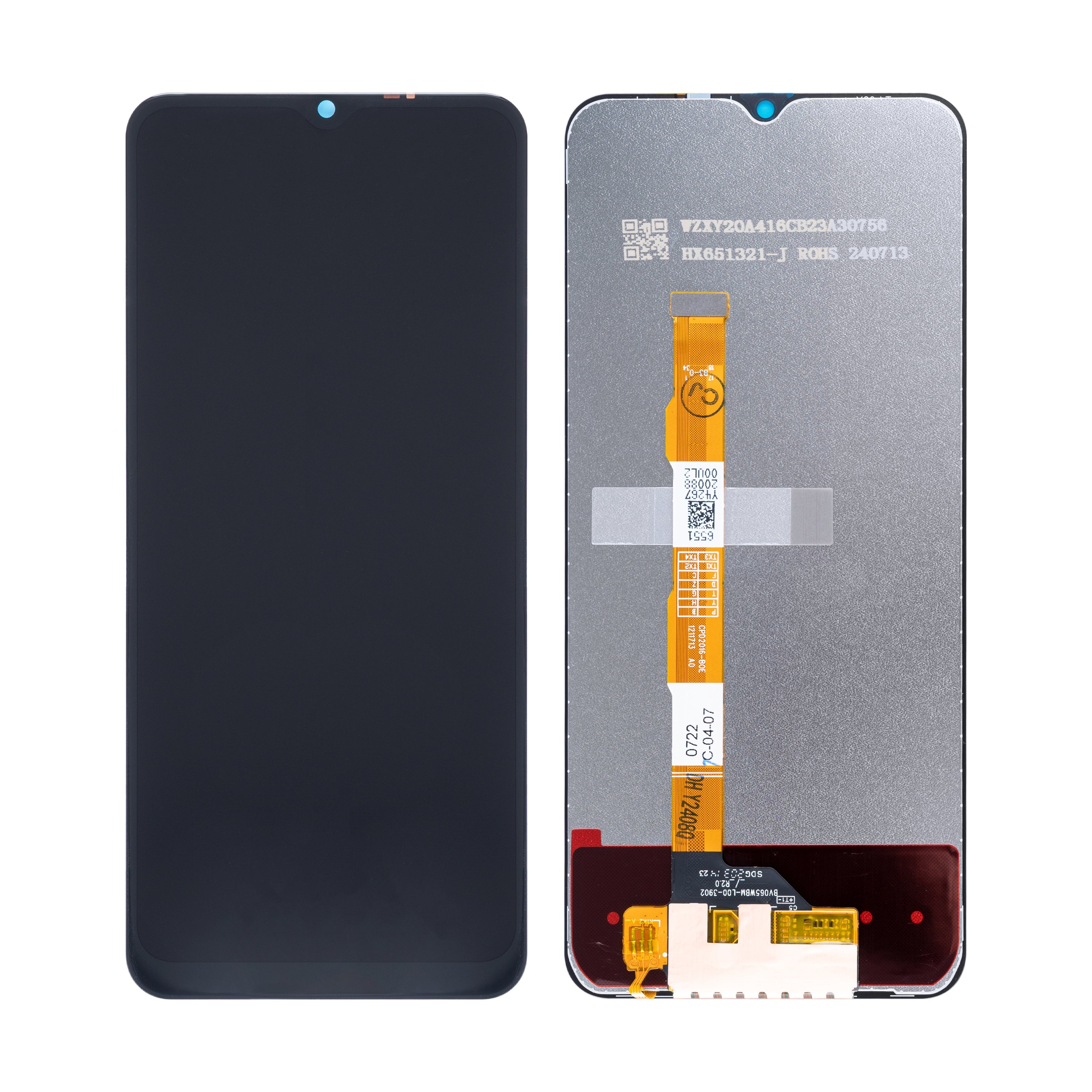 Ecrã e Digitalizador Vivo Y20. Y20s. Y20i. Y12s sem Aro Preto OEM