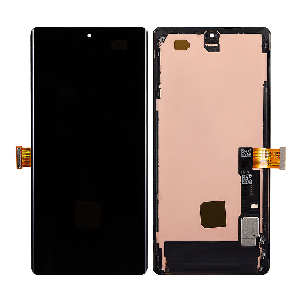 Ecrã e Digitalizador Google Pixel 7 Pro com Moldura Preto Soft-OLED
