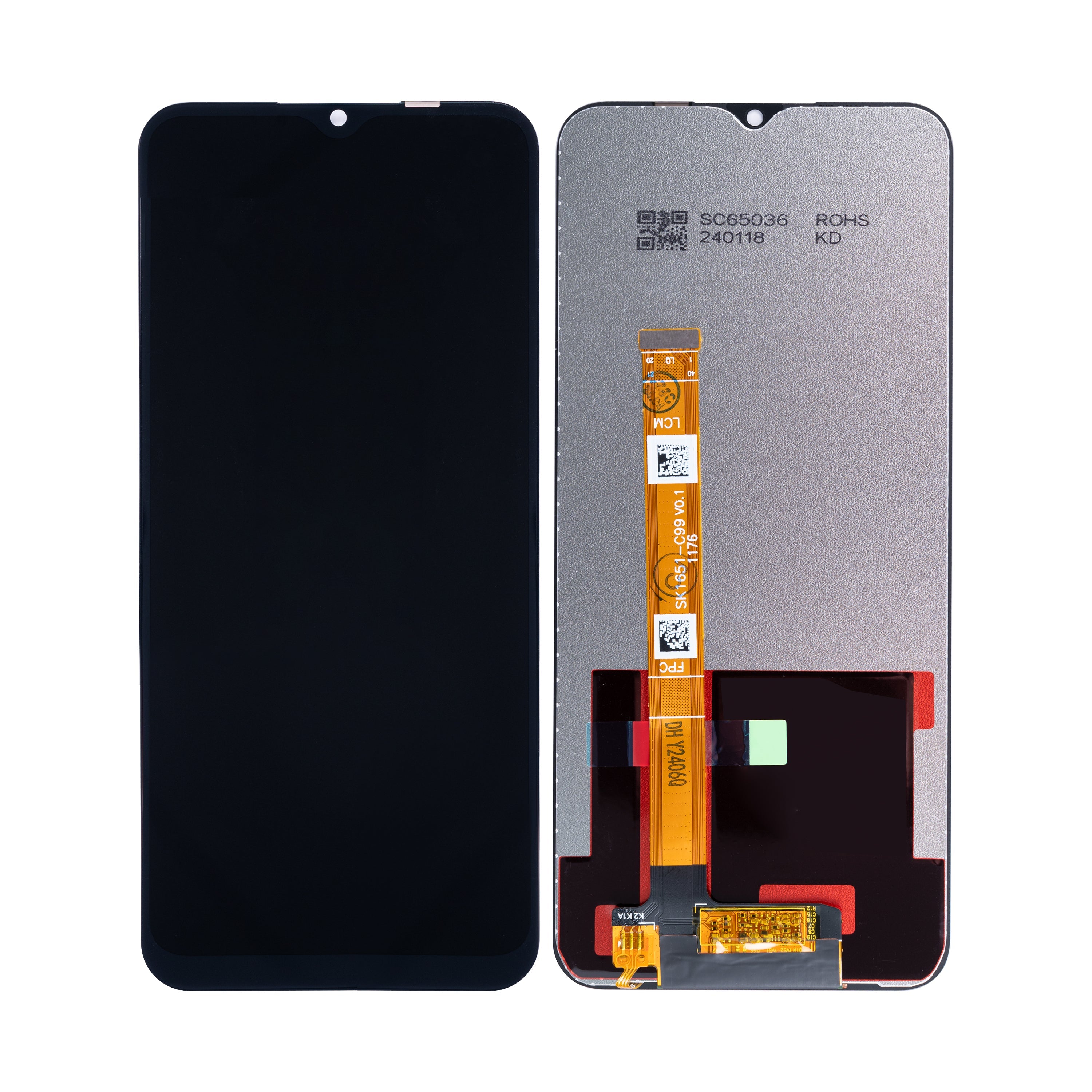 Realme C21Y. C25Y Display And Digitizer Without Frame Black OEM