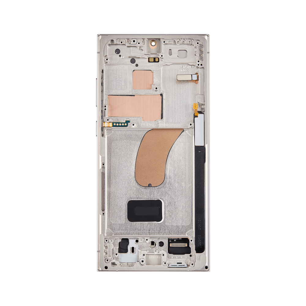 شاشة وهيكل ديجيتايزر لهاتف Samsung Galaxy S23 Ultra S918B باللون الكريمي مجمع مسبقًا