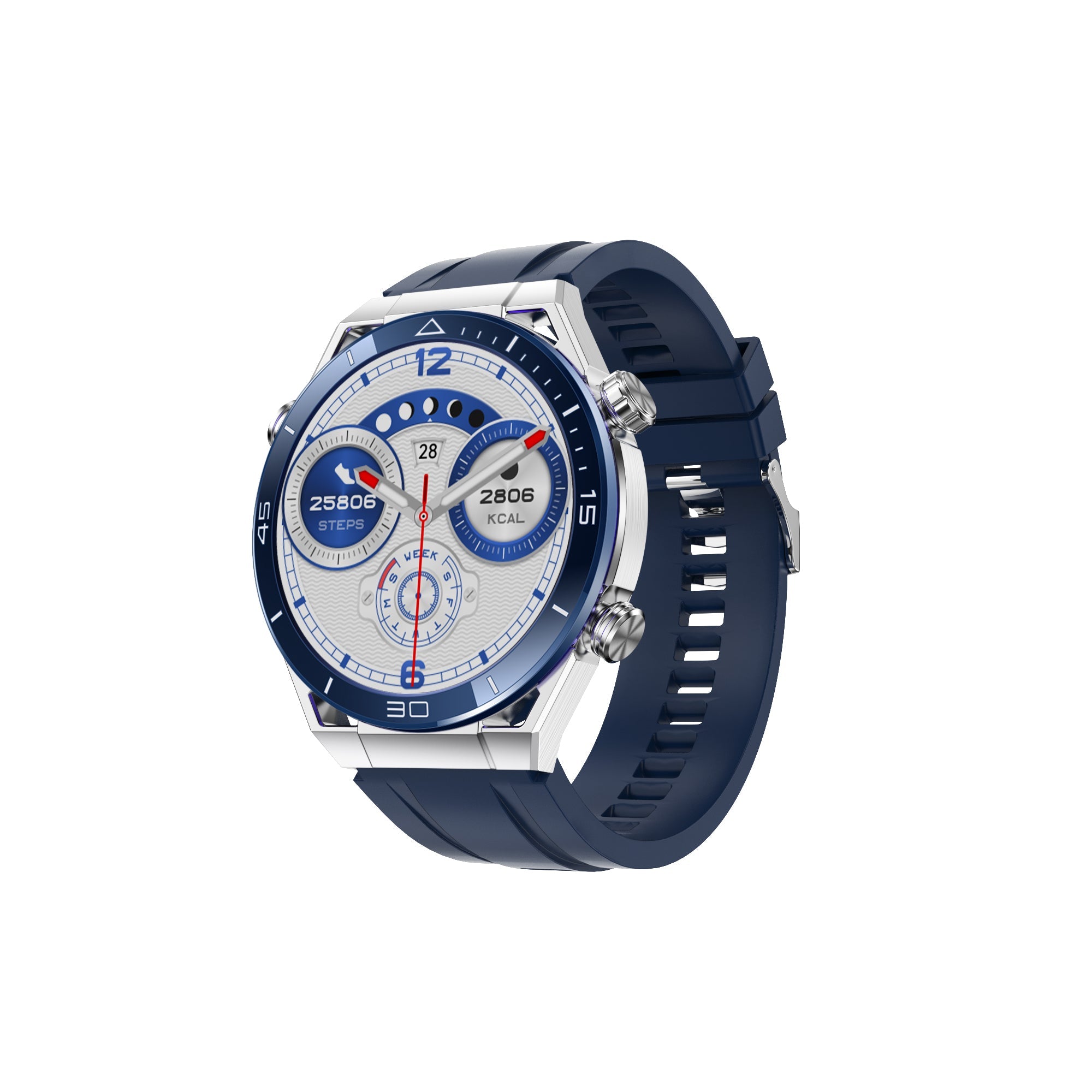 DTNO 1 DT Ultra Mate Smart Watch Silver. Blue