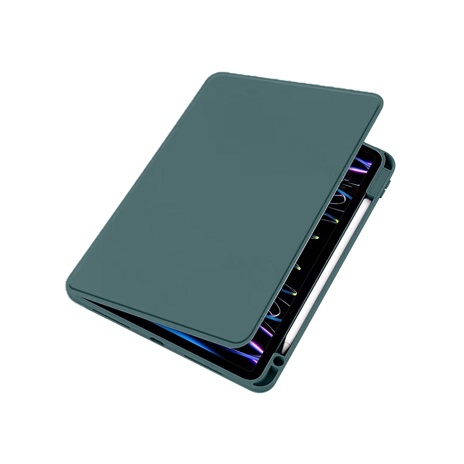 PU Leather Protective Case For Apple iPad Air 4. Air 5 10.9 inch. Pro 11 (2020. 2022) . Air 11 inch (2024) Midnight Green
