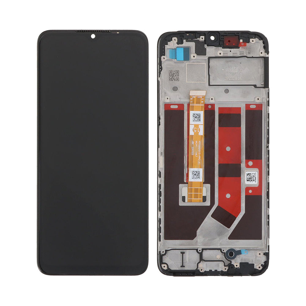 Oppo A18. A38 Display And Digitizer With Frame Black OEM