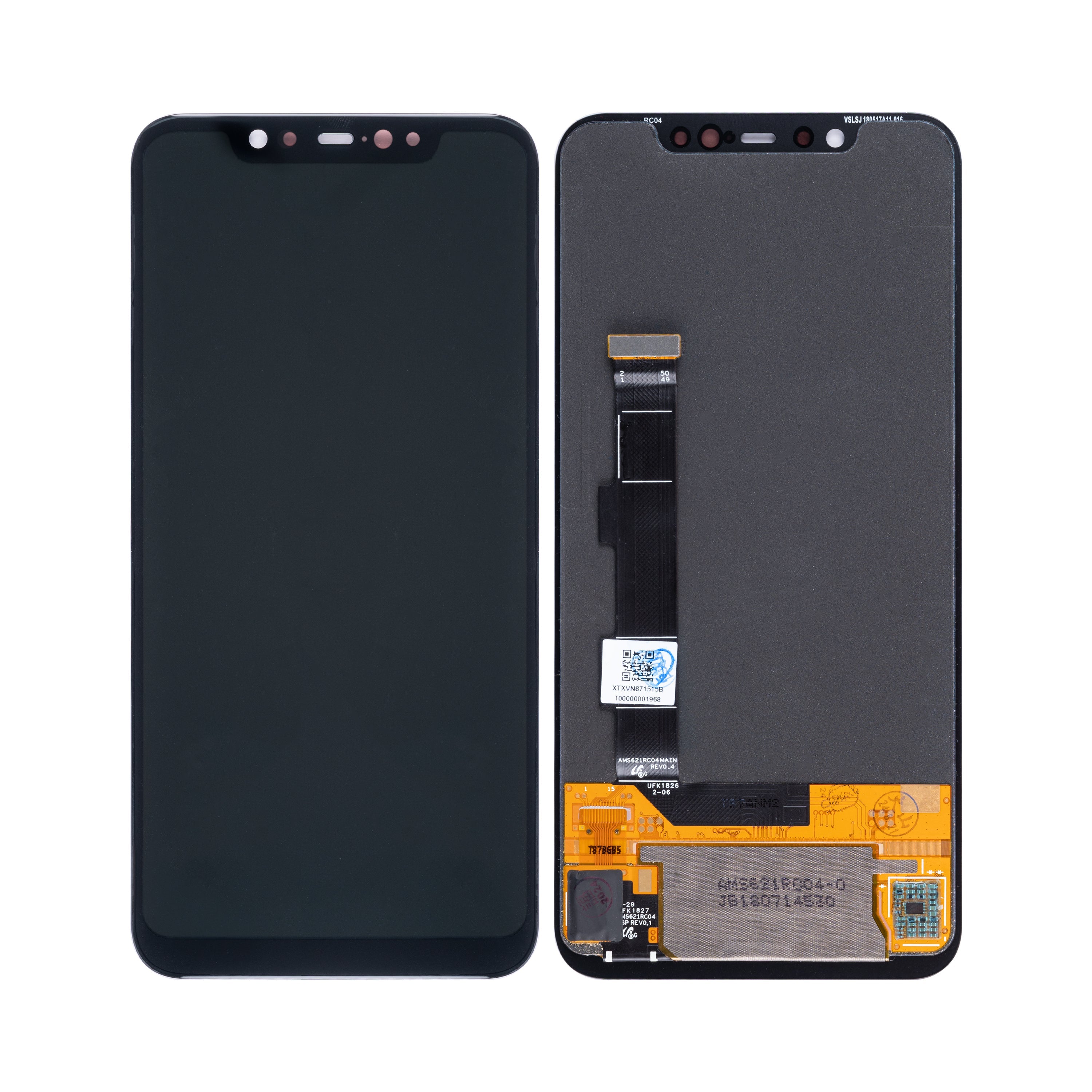 Ecrã e Digitalizador Xiaomi Mi 8 sem Aro Preto OEM